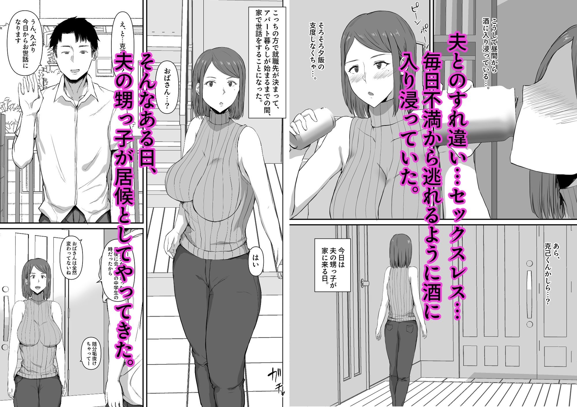 セックスレスの妻。甥っ子に欲求不満を解消される話。 - サンプル画像 1