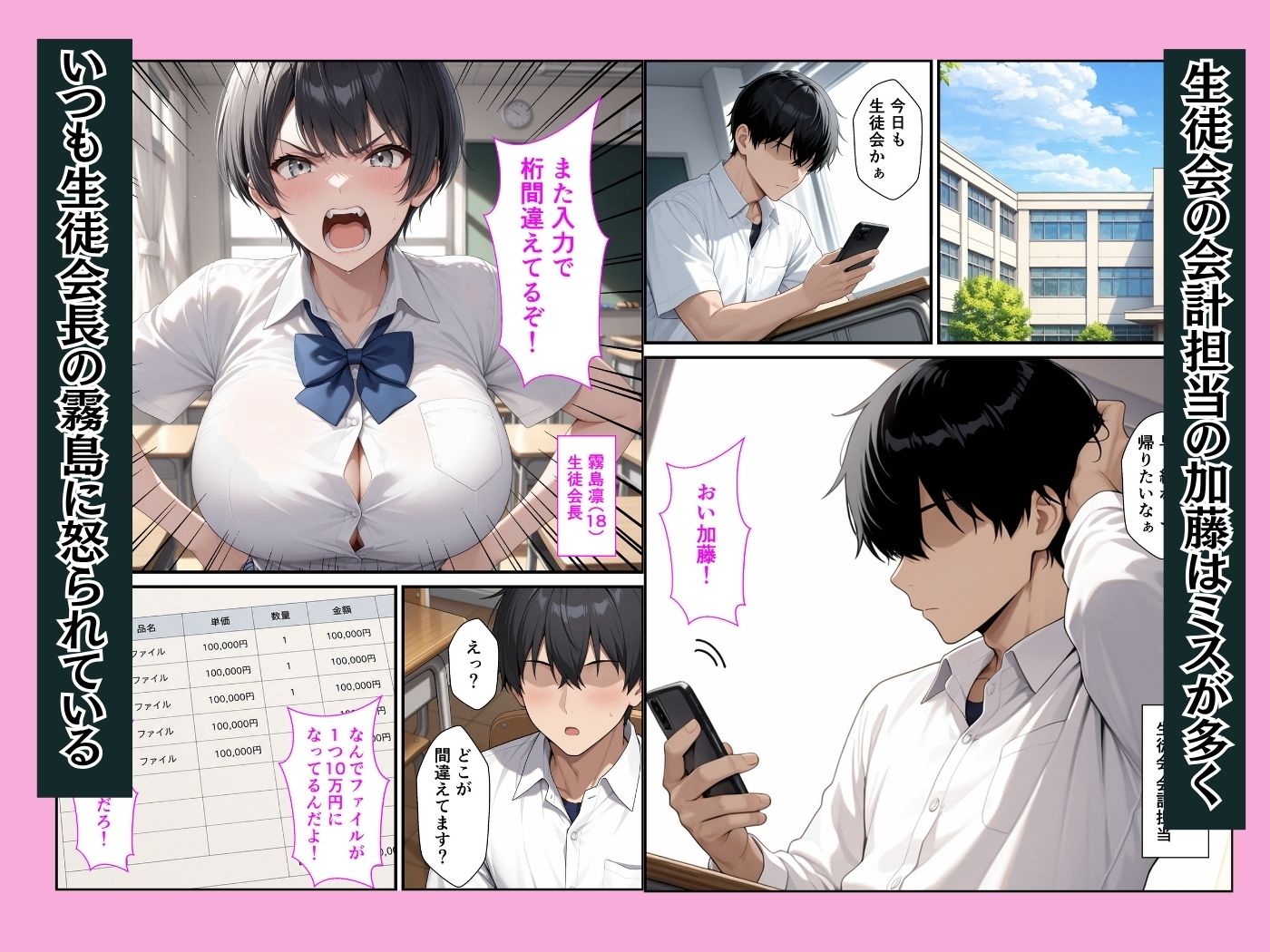 ボーイッシュ生徒会長の弱みを握って強●セックスしたらメス堕ちした話 - サンプル画像 1