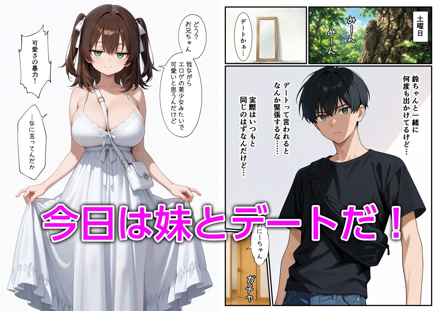 妹と恋人ごっこ 交尾ごっこ3 〜デート＆野外エッチ編〜 - サンプル画像 1