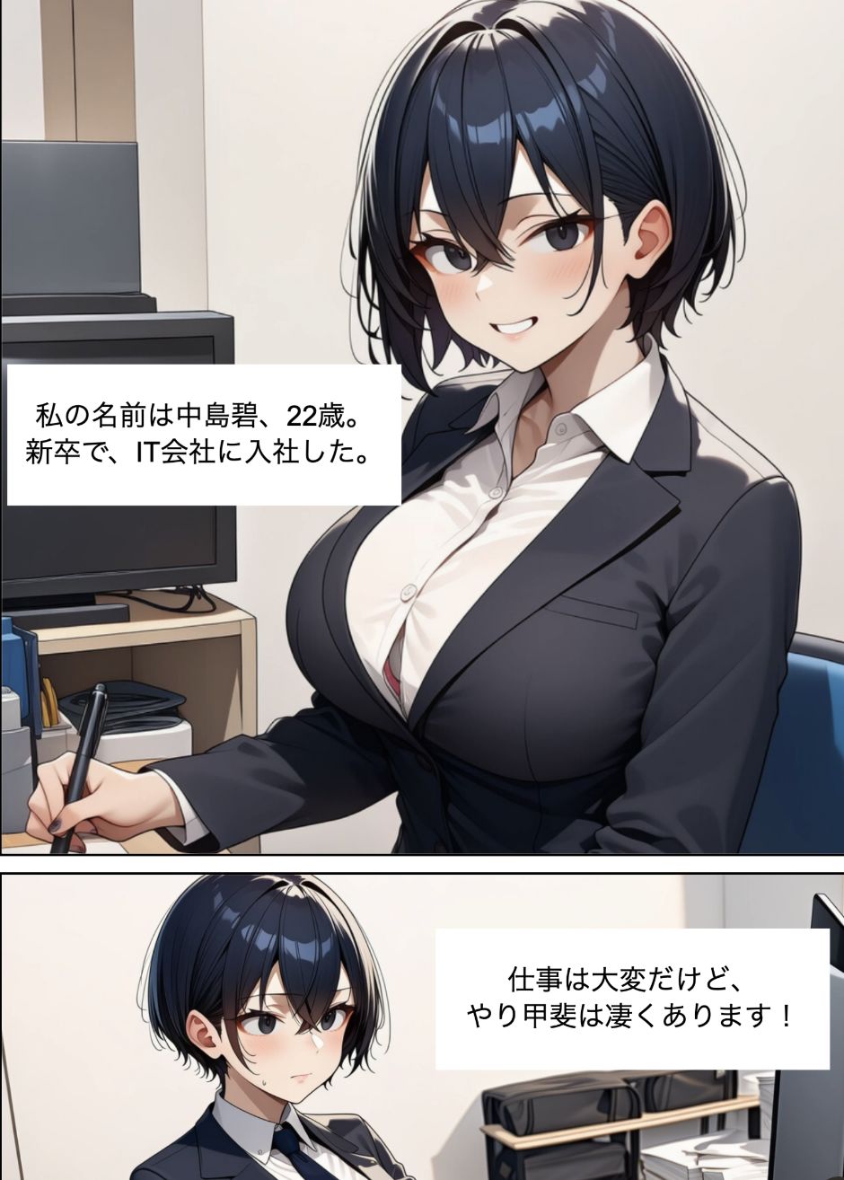 新卒女子・中島碧（22）、キモデブ上司に寝取られる。 - サンプル画像 1