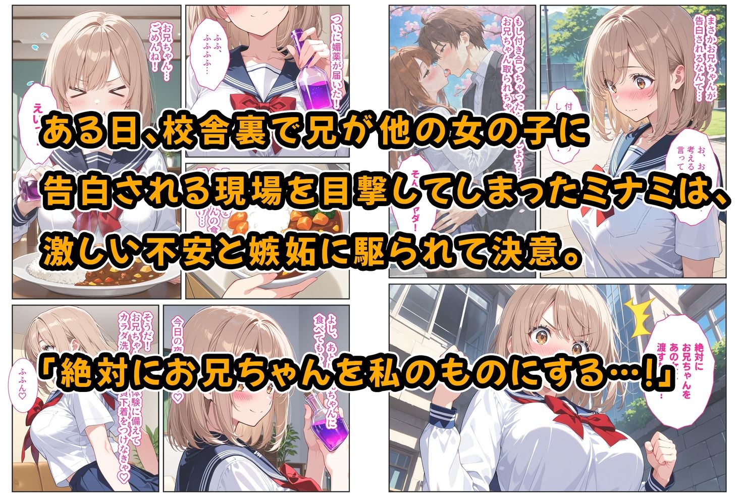 間違って媚薬を飲んで発情しちゃった爆乳妹が大好きな兄に中出しおねだりしてきた！ - サンプル画像 3