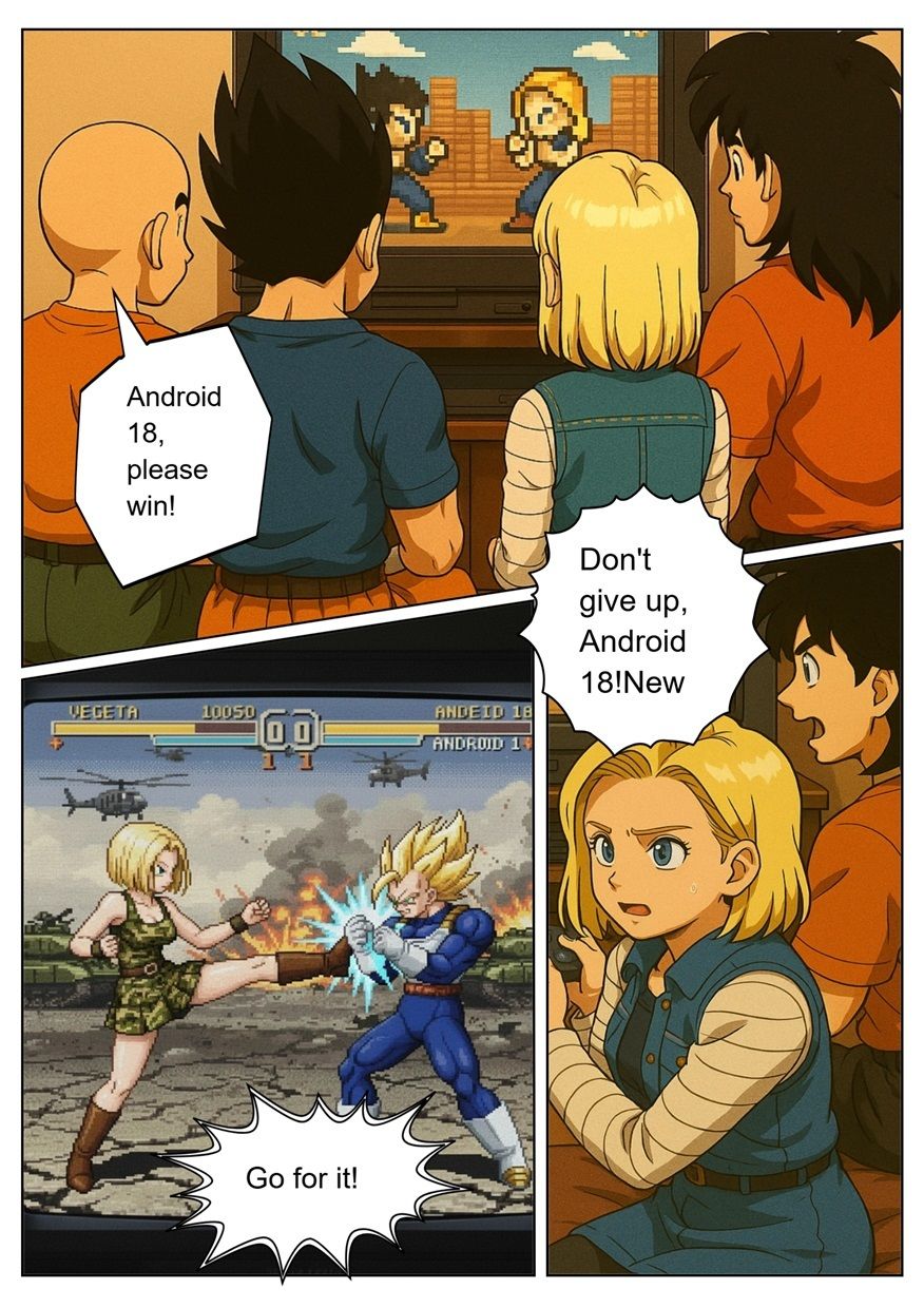 ［English］Android 18 is seduced by a Saiyan during a brief time alone with him while drinking. While Krillin is asleep， she continues to have sex with the Saiyan until morning... - サンプル画像 2