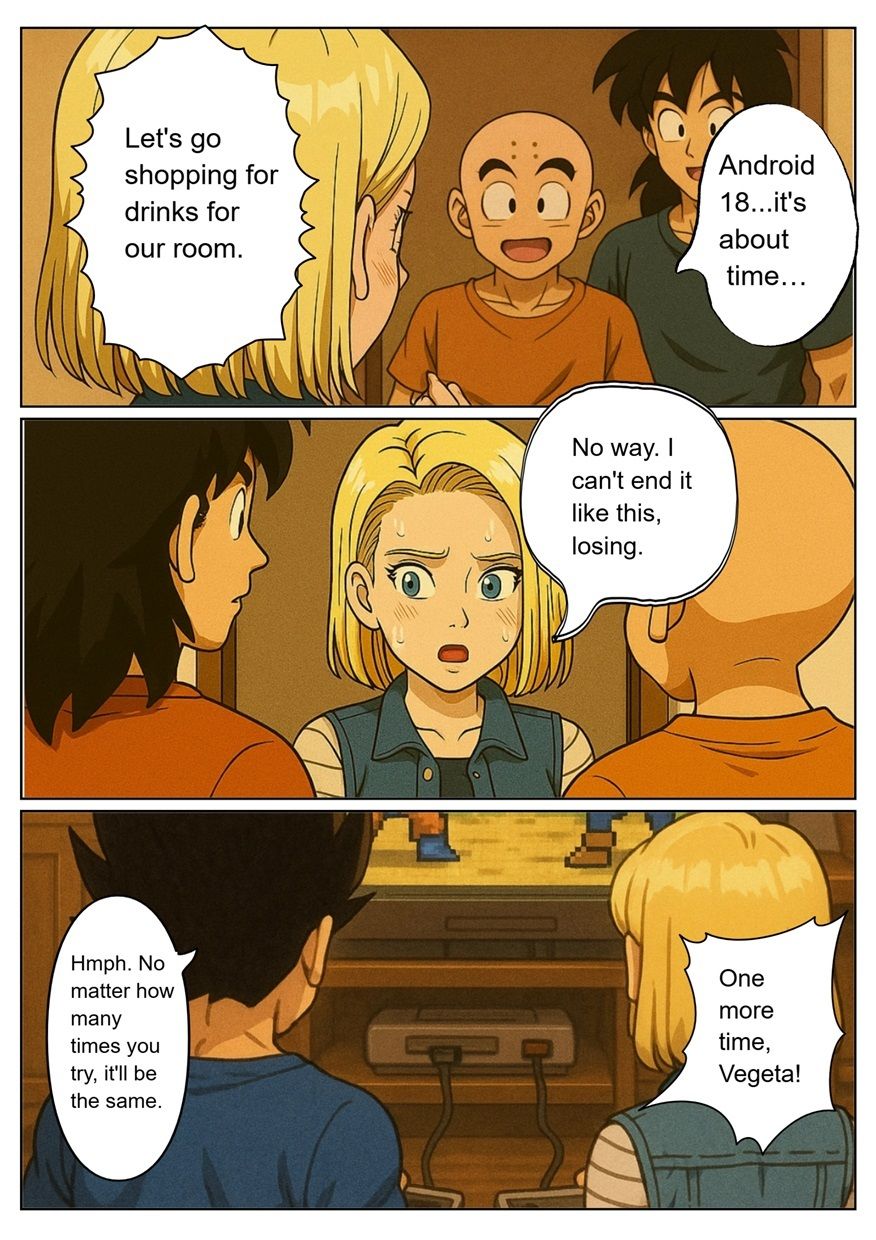 ［English］Android 18 is seduced by a Saiyan during a brief time alone with him while drinking. While Krillin is asleep， she continues to have sex with the Saiyan until morning... - サンプル画像 4