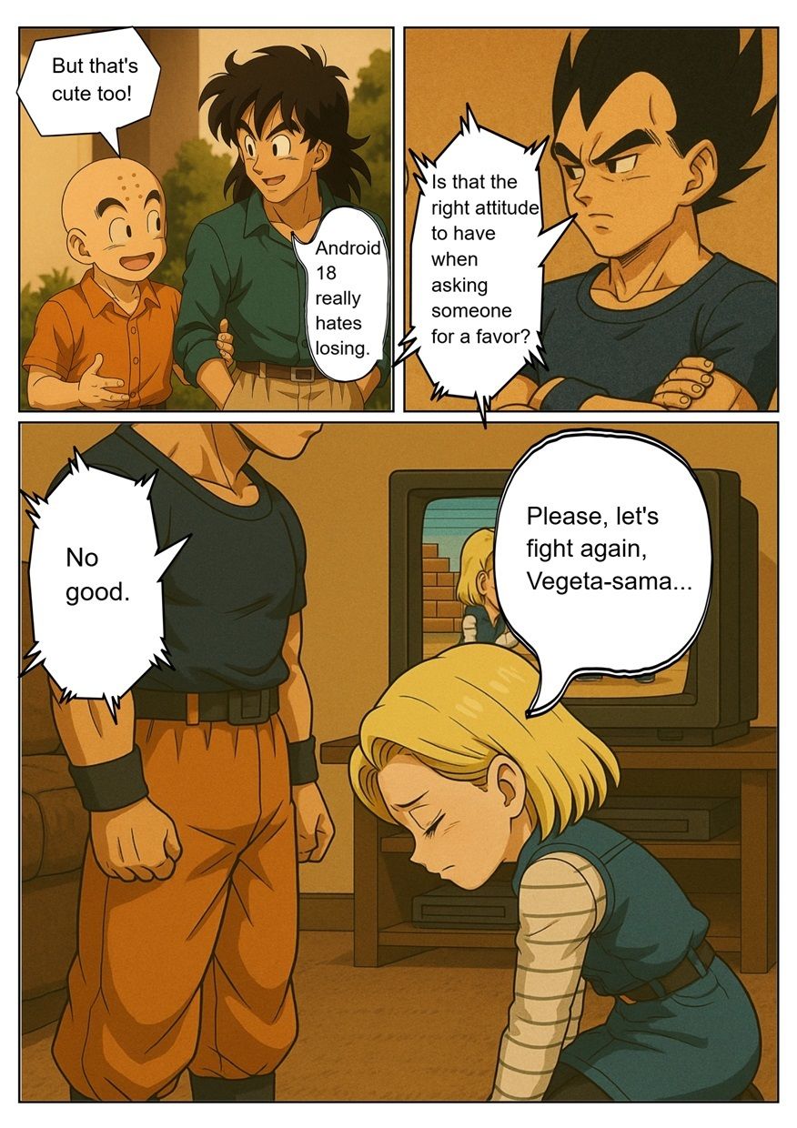 ［English］Android 18 is seduced by a Saiyan during a brief time alone with him while drinking. While Krillin is asleep， she continues to have sex with the Saiyan until morning... - サンプル画像 5