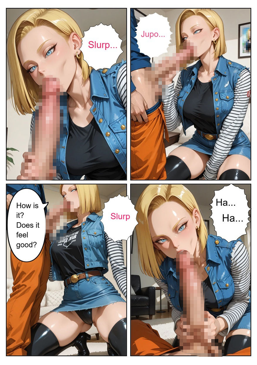 ［English］Android 18 is seduced by a Saiyan during a brief time alone with him while drinking. While Krillin is asleep， she continues to have sex with the Saiyan until morning... - サンプル画像 10