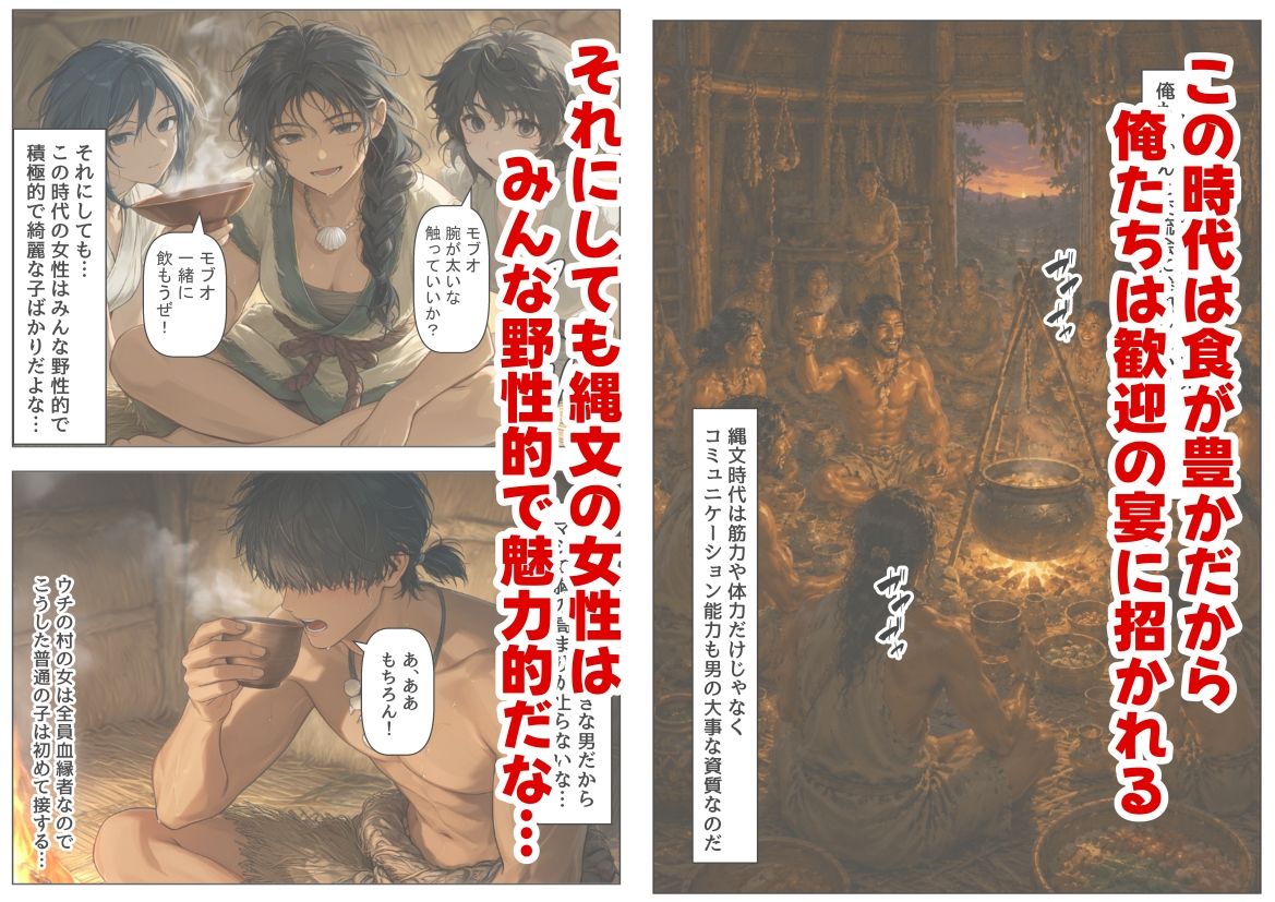 縄文時代に俺が転生したら、性風習が叡智すぎた件 - サンプル画像 3