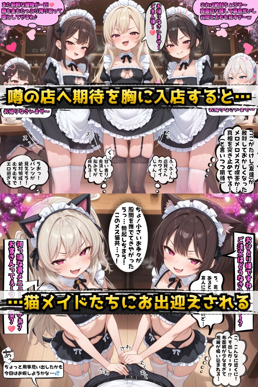 甘堕ちメスガ喫茶へようこそ！〜気づいた頃にはマゾ堕ちしてました〜 - サンプル画像 1