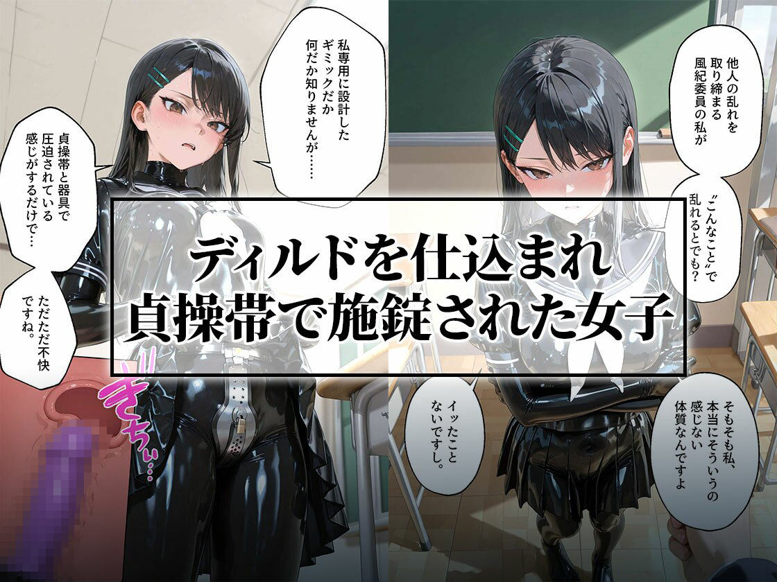 【貞操帯×未開発陥落】逃げ場のない絶頂漬けに思考がとろける風紀委員 - サンプル画像 1
