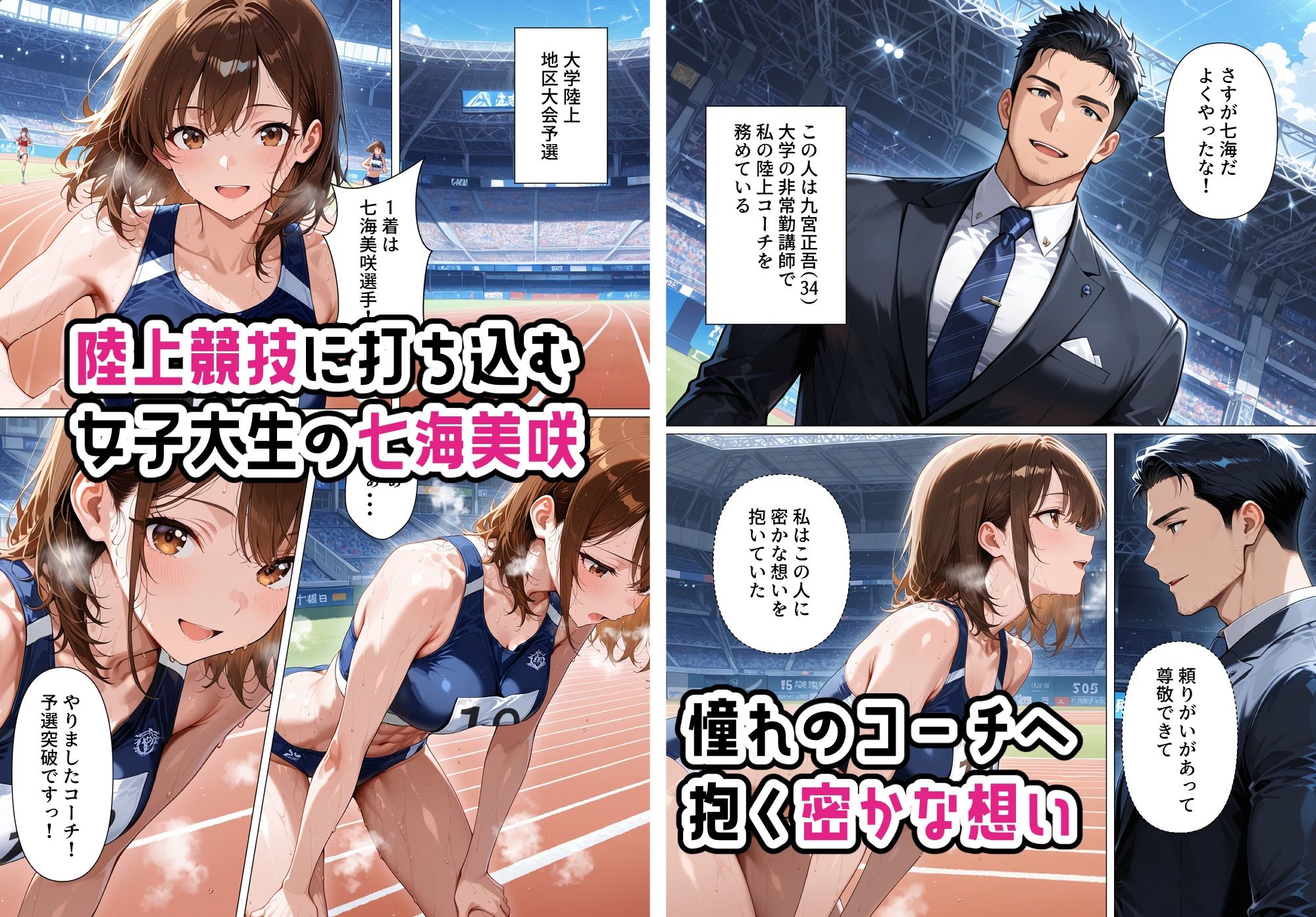 陸上女子・七海美咲のハードなトレーニング - サンプル画像 1