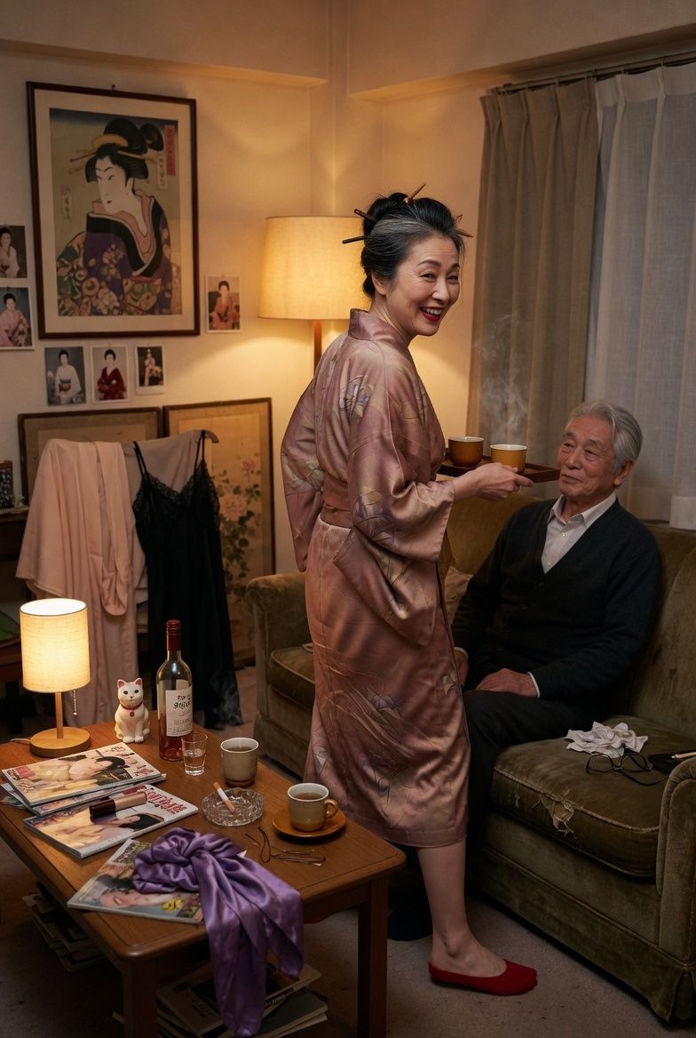 妙子（タエコ）と弘（ヒロム） 11 ー75歳タエコの熟れた欲情ー 〜六十路ヒロムと濃厚に交わる一夜〜 - サンプル画像 9