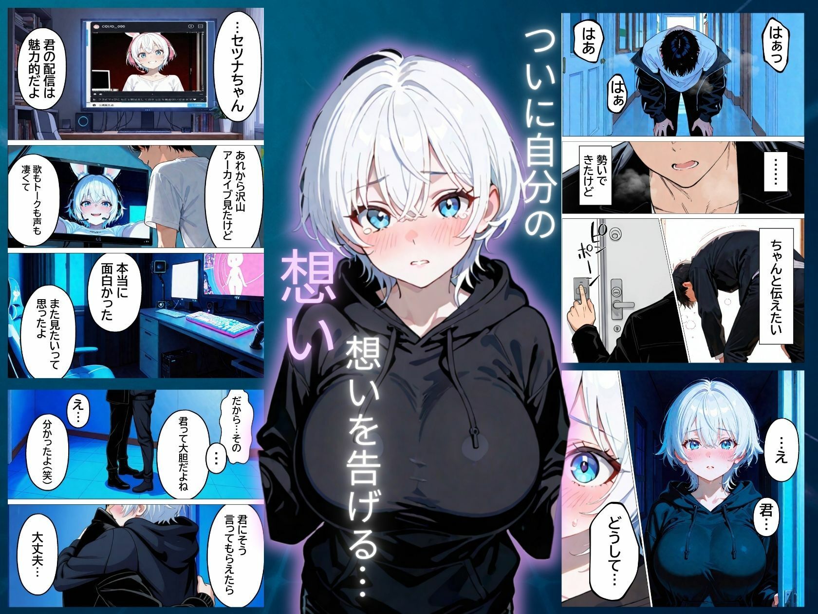 推しじゃない巨乳Vtuberに嫉妬されて朝まで騎乗位で犯●れたら、俺は恋に落ちてしまった - サンプル画像 7