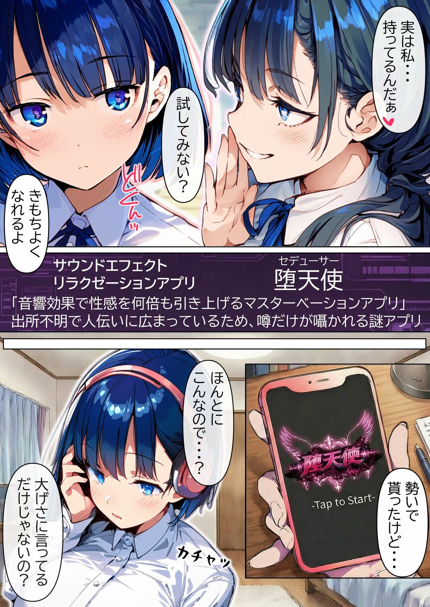 私は性感倍増アプリなんて信じないのに…一瞬でイキ狂うアヘ顔メス - サンプル画像 2