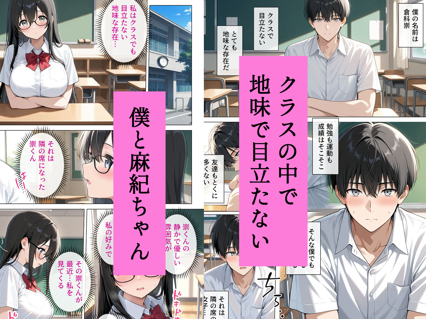 恋愛漫画みたいに互いを意識してたら両想いと分かって性欲全開発情セックス - サンプル画像 1