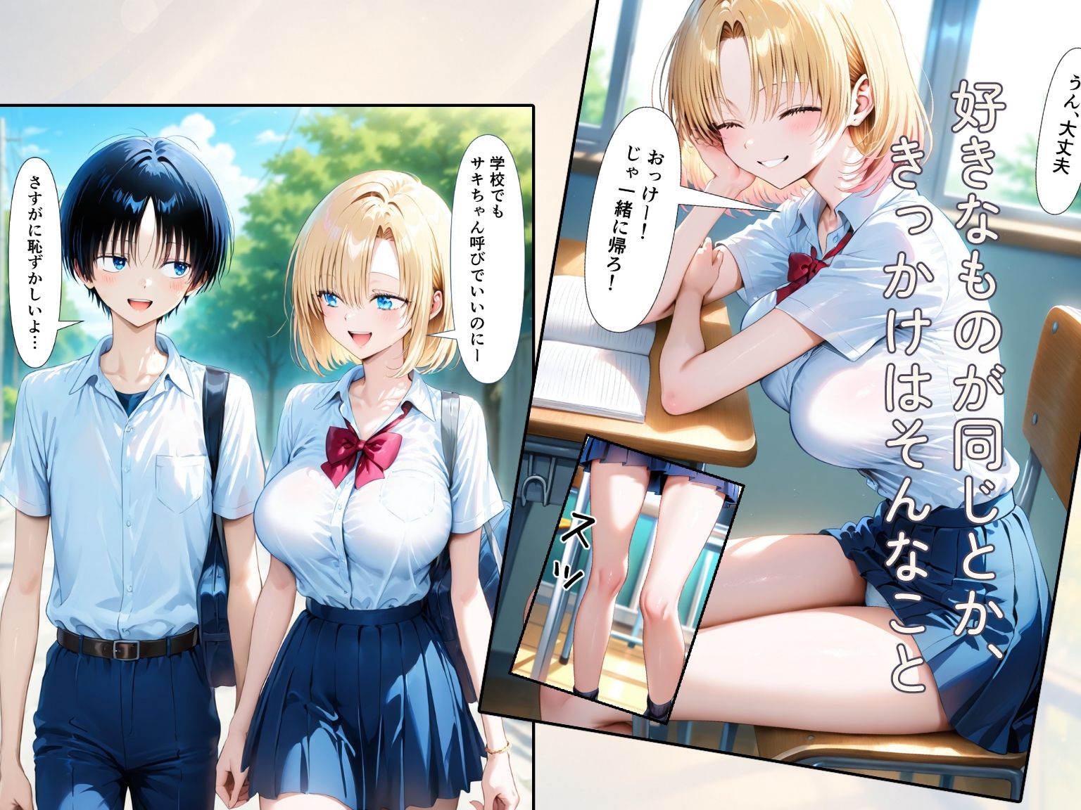 優しいギャルと僕の、甘い放課後 - サンプル画像 2