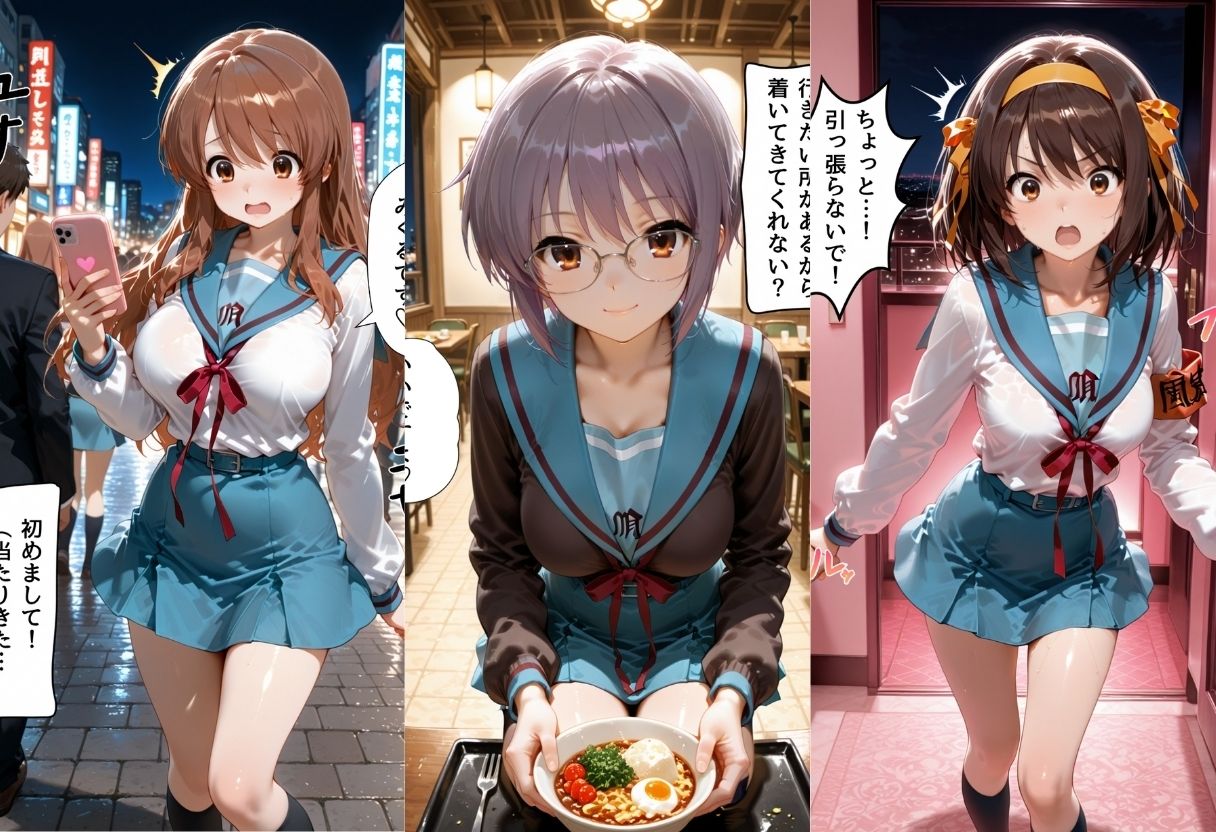 マッチングアプリで出会った美女をメス堕ちさせた話 涼○ハルヒの憂鬱編 - サンプル画像 1