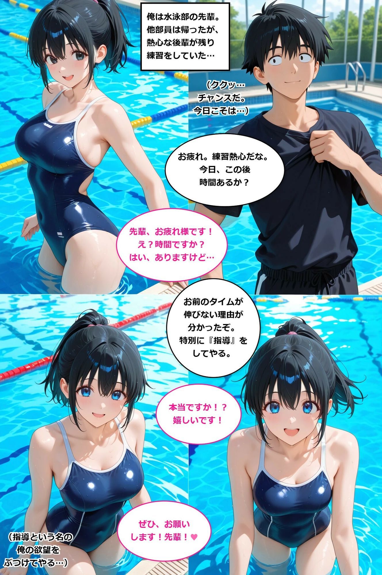 放課後の特別指導〜水泳部の先輩に、ぜんぶ教えてもらいました〜 - サンプル画像 1