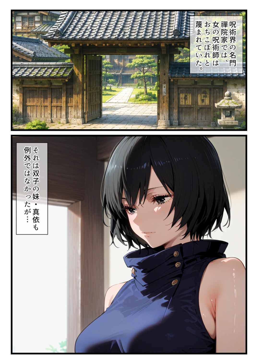 禪院真依にシゴかれたい！〜足コキ、手コキ、騎乗位で精液が枯れるまでイカされ続けた件〜 - サンプル画像 1