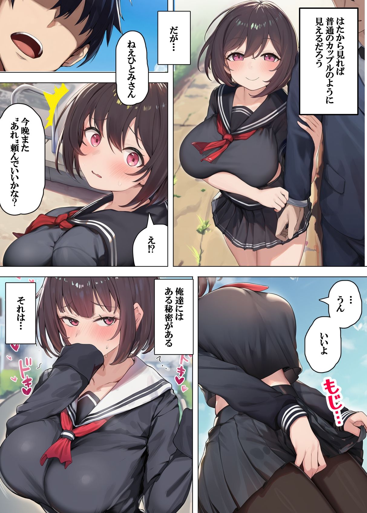 彼氏のために露出してたら同級生に撮影された話（漫画版） - サンプル画像 7
