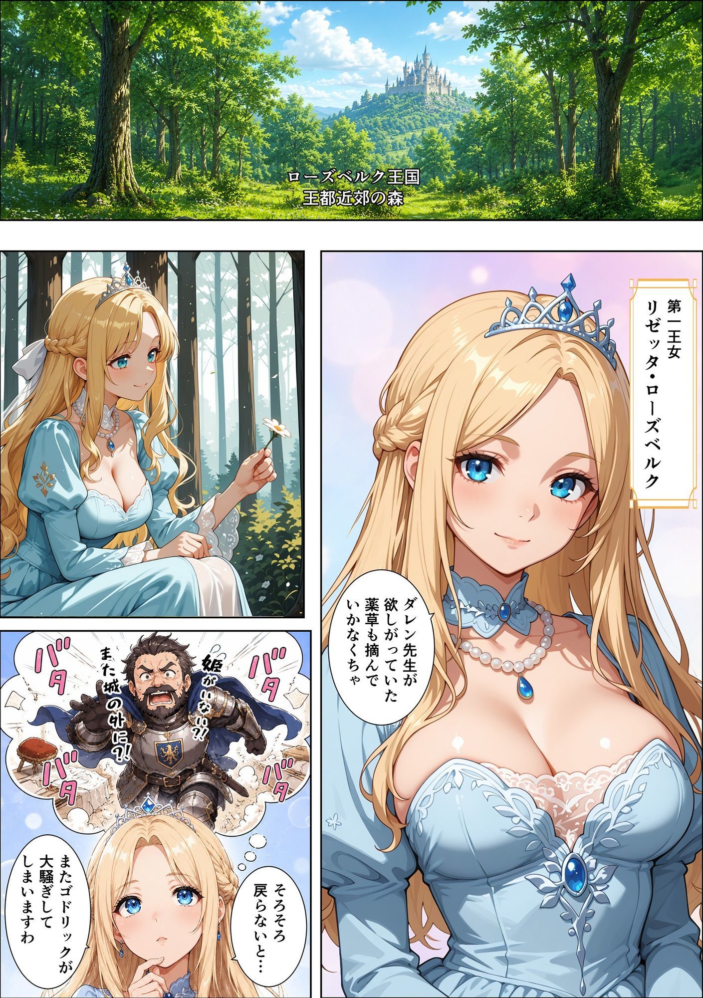 魔女の呪いで眠ってしまったお姫さまにハゲデブおじさんが種付け中出し！ - サンプル画像 2