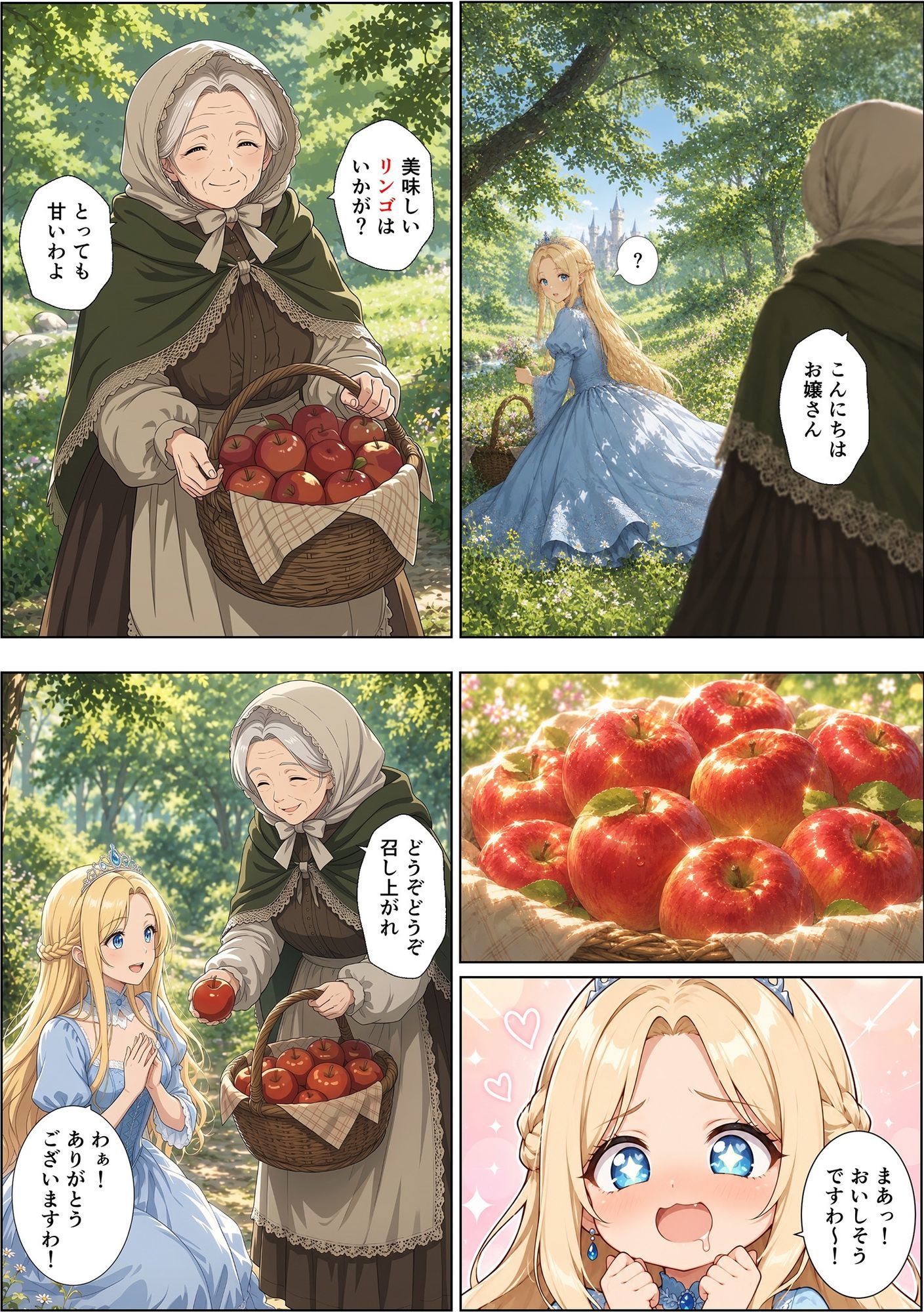魔女の呪いで眠ってしまったお姫さまにハゲデブおじさんが種付け中出し！ - サンプル画像 3