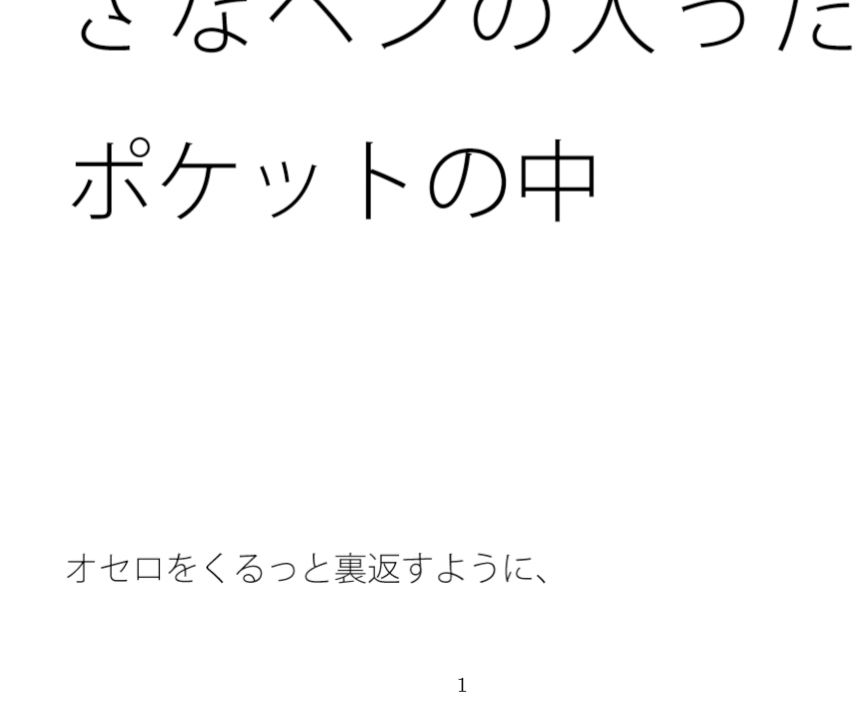 瞬間的に戻る白黒宇宙の先端・・でも対応は難しい  小さなペンの入ったポケットの中 - サンプル画像 1
