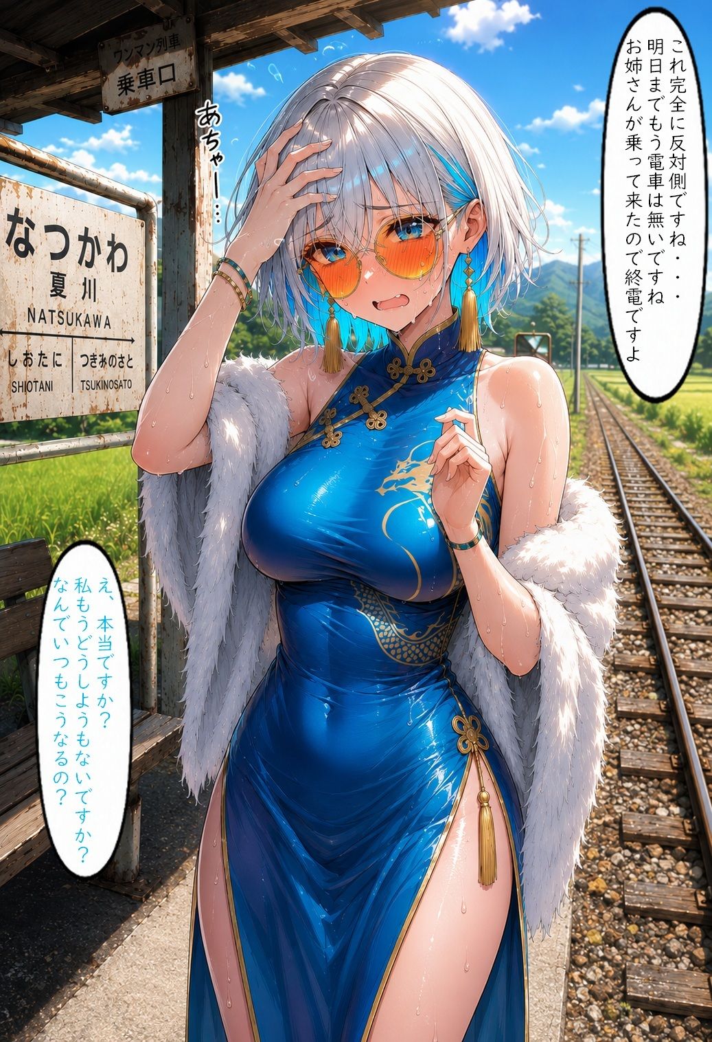 無人駅で困っていたお姉さんを助けた話し - サンプル画像 3