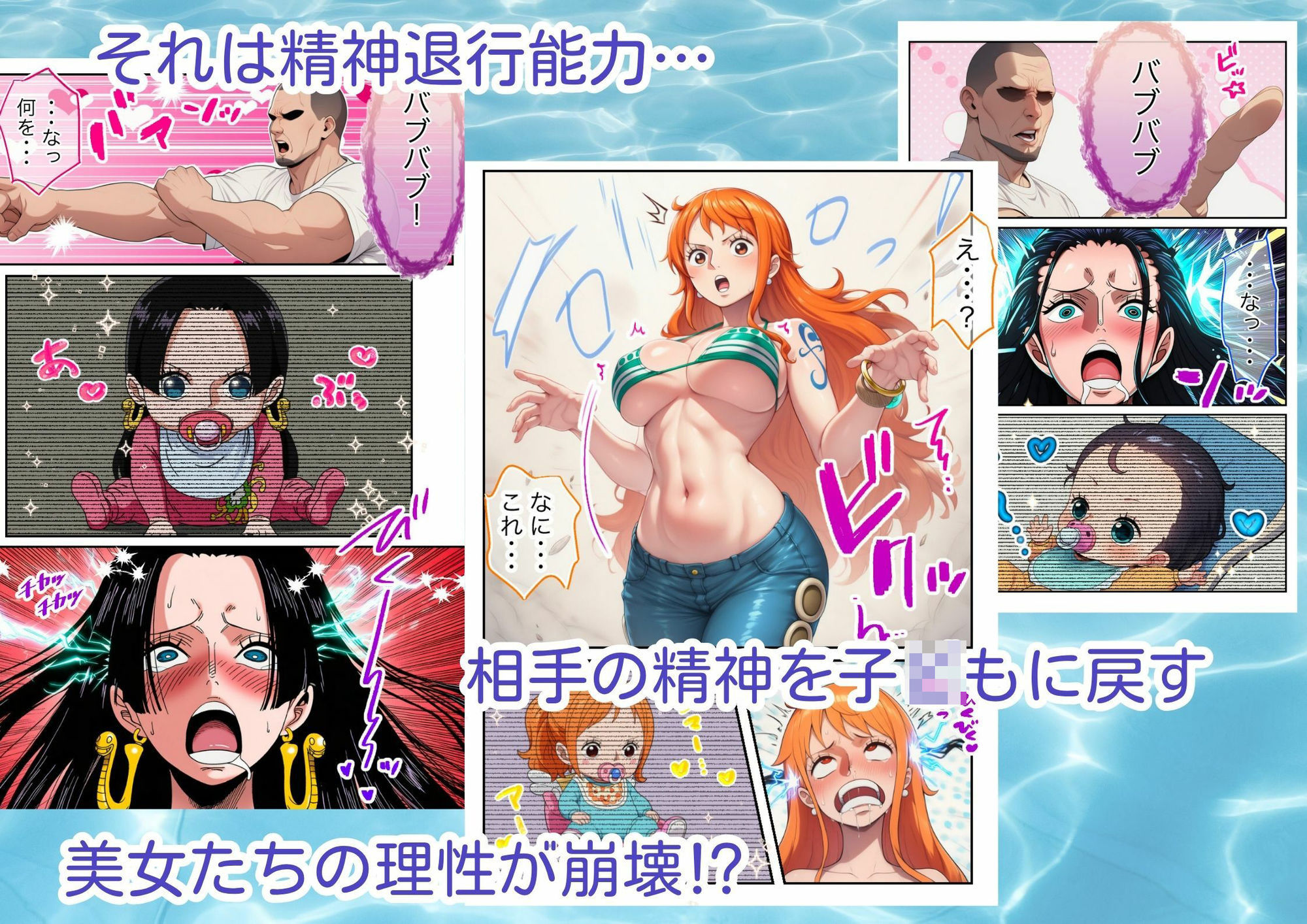 バブバブの実でワンピースヒロインを精神退行（赤ちゃん化）させたら性欲が暴走した話 - サンプル画像 2