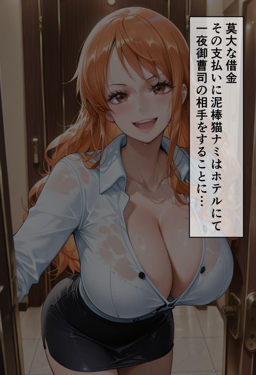 ワ◯ピース 女航海士 ナ◯がホテルで金持ち客に完全堕ち〜巨乳と尻で搾り取る一夜〜 - サンプル画像 2