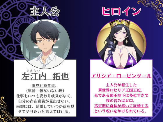 残業帰りに事故死して異世界召喚された限界社畜童貞が覚醒した欲情視スキルで王妃の欲求不満を見抜いてNTR完堕ちさせた件 - サンプル画像 1