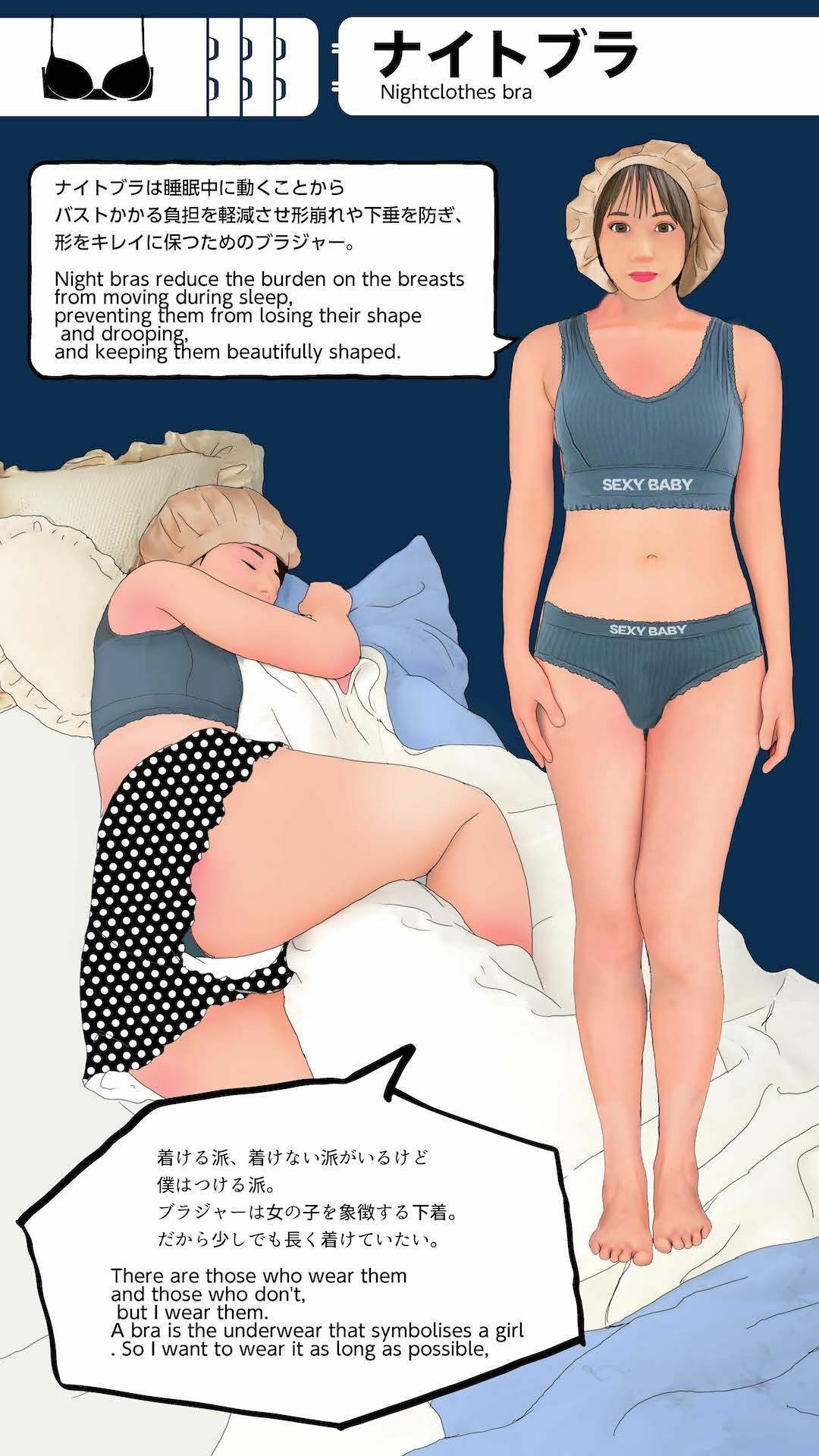＜漫画と朗読セット＞男の娘下着図鑑 - サンプル画像 1