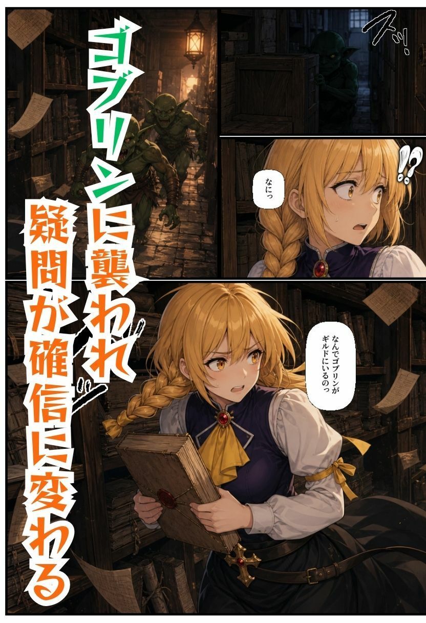 【ゴブリン姦】ゴブスレ異世界ヒロインが首絞め拘束調教されメス堕ち〜剣の乙女・受付嬢・エルフ妖精弓手・女神官・牛飼娘〜 - サンプル画像 2