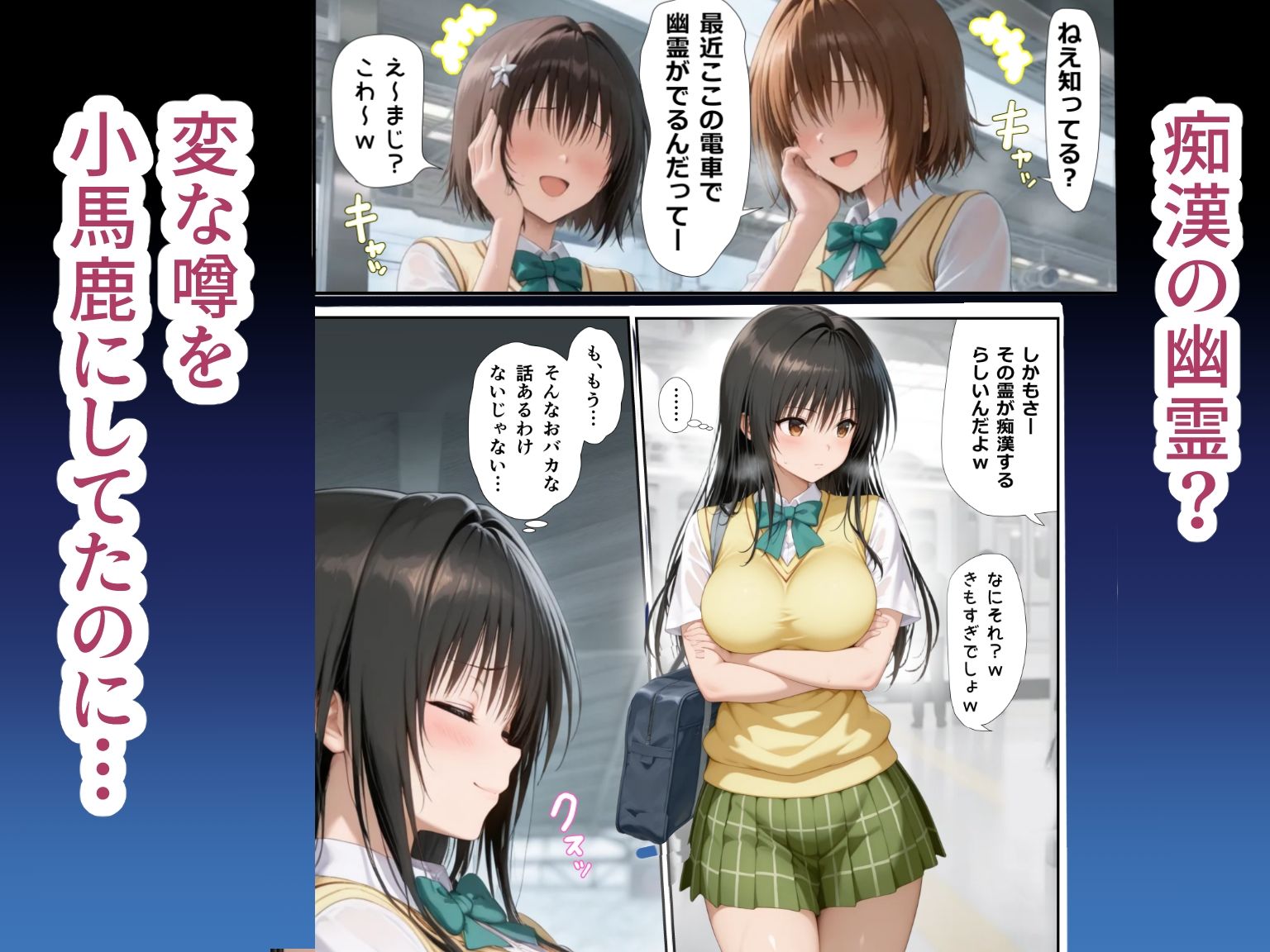 幽霊電車で目を付けられて無理やり痴◯霊プ - サンプル画像 1
