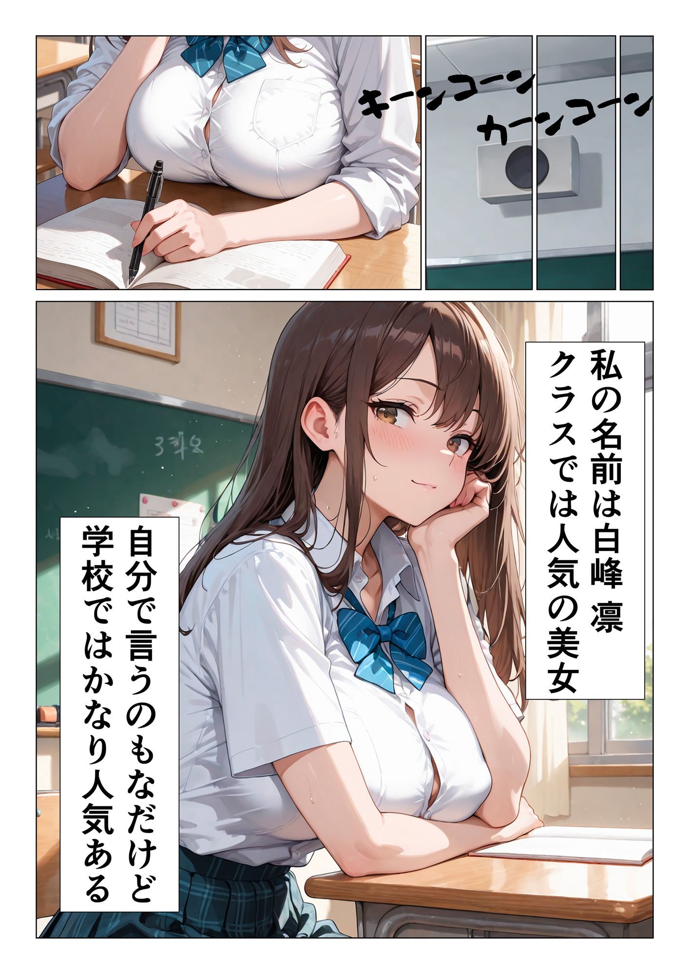 同級生彼女に中出し女子校生濃厚種付け - サンプル画像 1