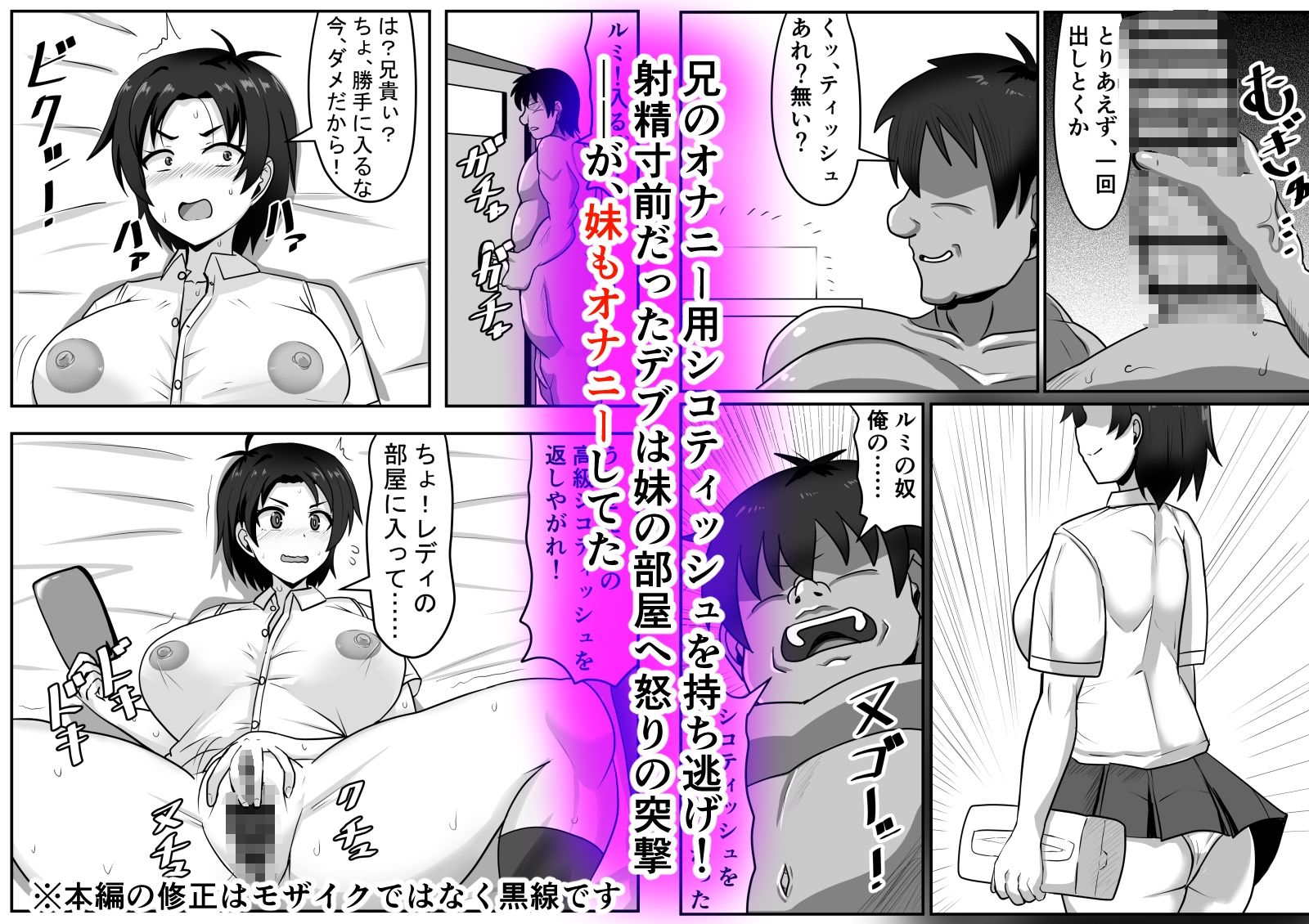 二軍妹と童貞デブ兄貴 - サンプル画像 2