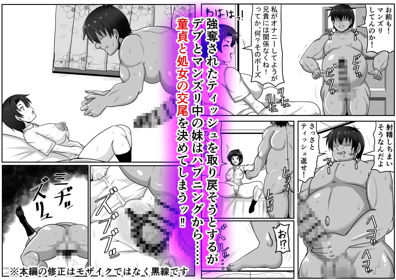 二軍妹と童貞デブ兄貴 - サンプル画像 3