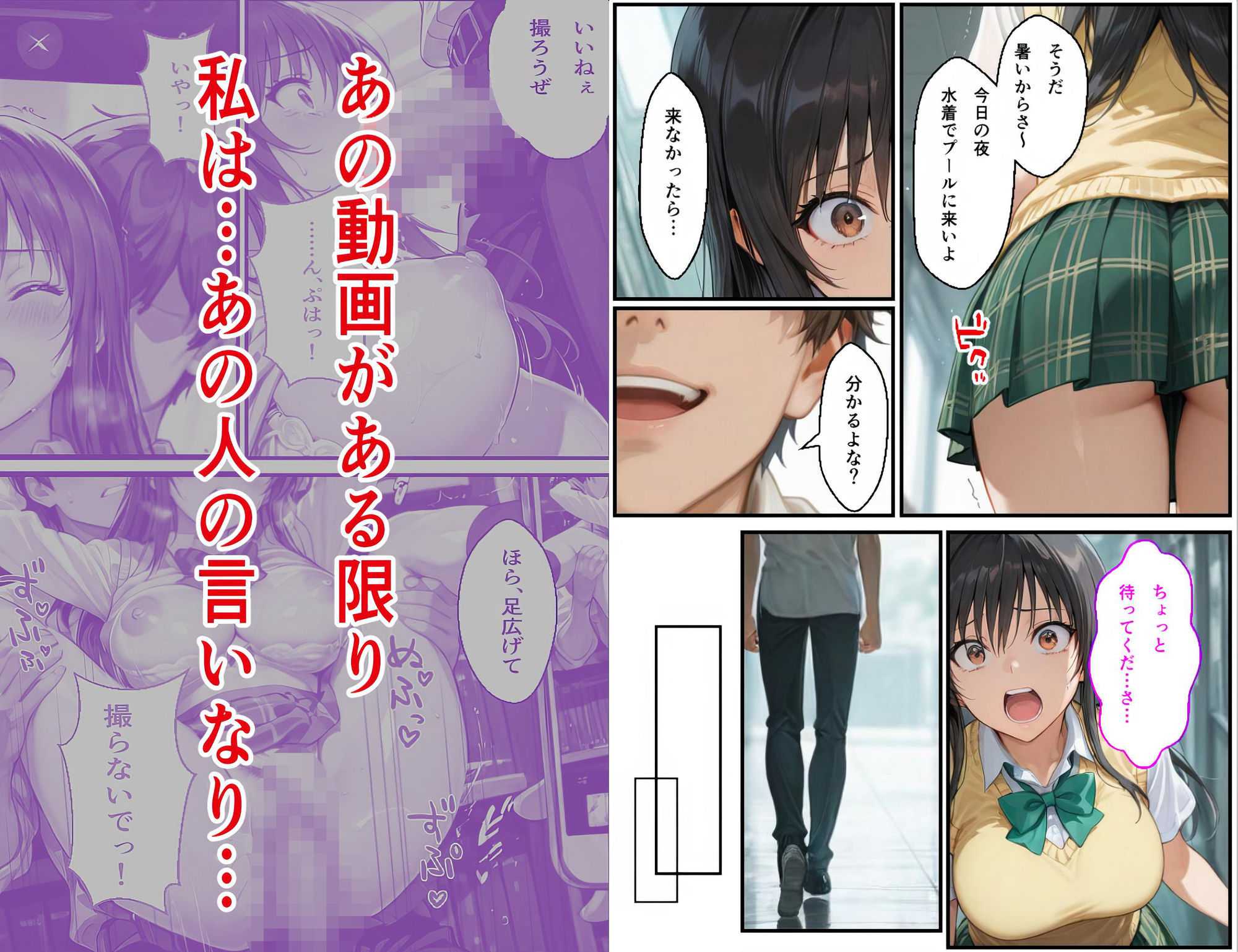 夜のプールに響くスク水少女古手〇唯の咽び泣き  断ち切れぬ絶望の連鎖4 - サンプル画像 2