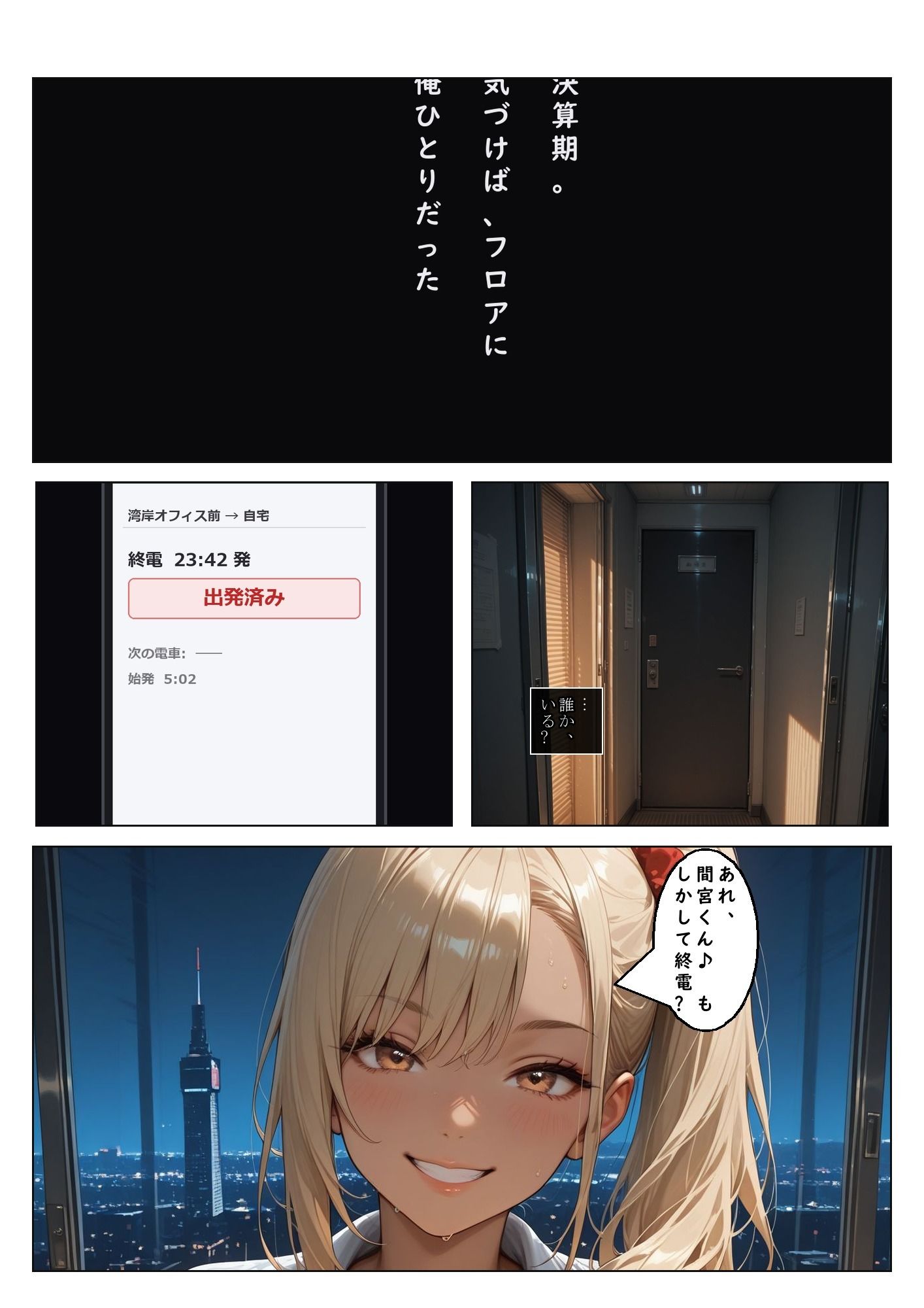 やっと内定もらえた、会社が  痴女だらけで毎日搾り取られる話。スピンオフ:天野マリナ編終電を逃した夜、 会社は先輩のものになる。 - サンプル画像 4