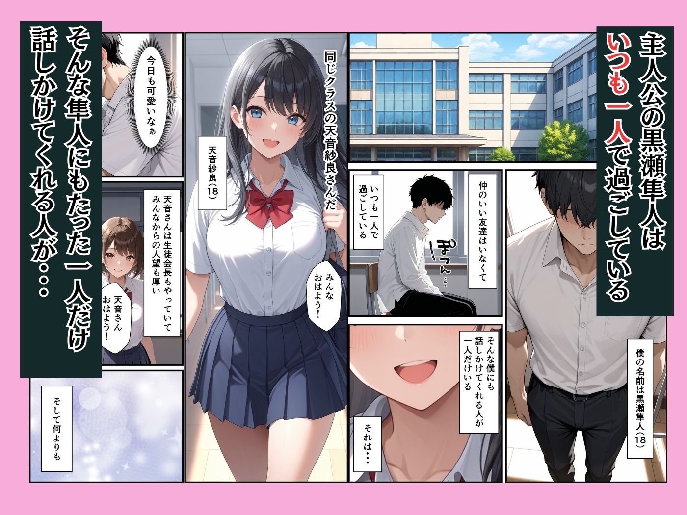 憧れの生徒会長が童貞陰キャの僕の彼女になってイチャラブセックスした話 - サンプル画像 1