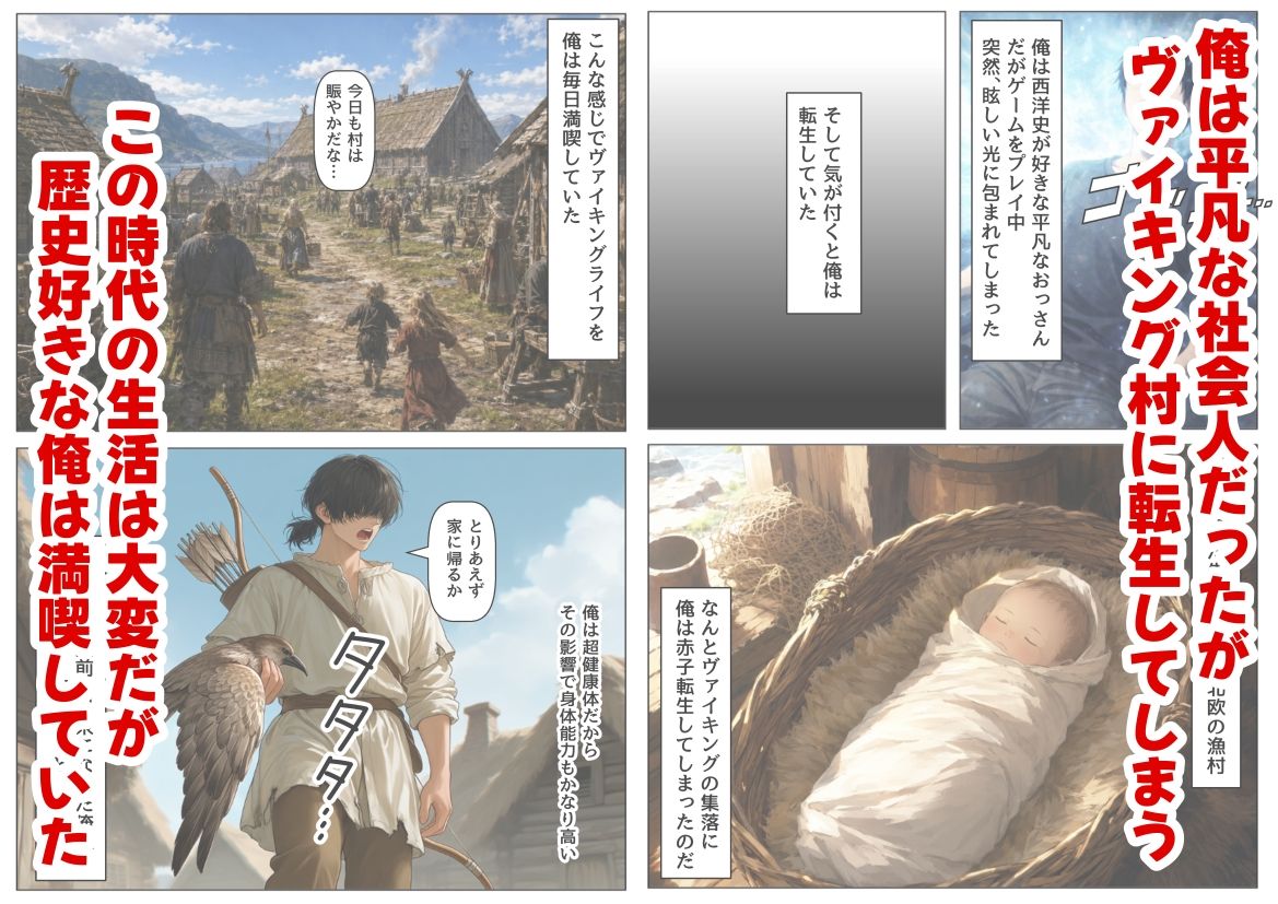 ヴァイキングに転生したら、エロすぎた話 - サンプル画像 1