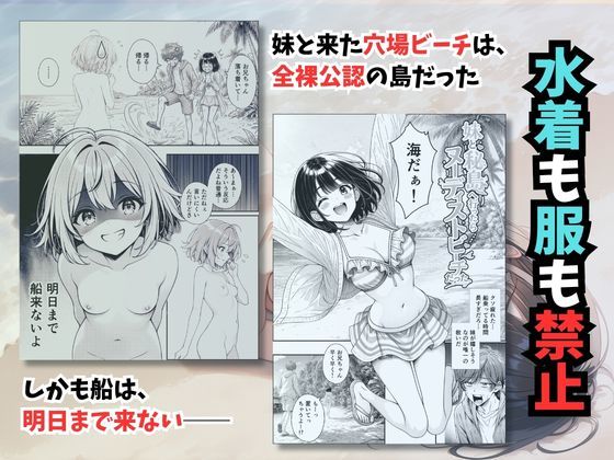 妹と秘島へ行ったらヌーディストビーチだった - サンプル画像 1