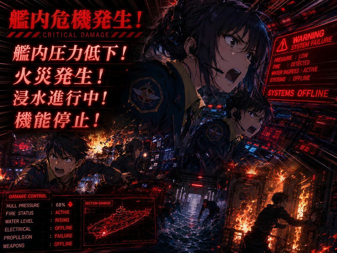 【敗北】捕らわれた艦長テスタ点‥…仲間を守るための沈黙 - サンプル画像 2