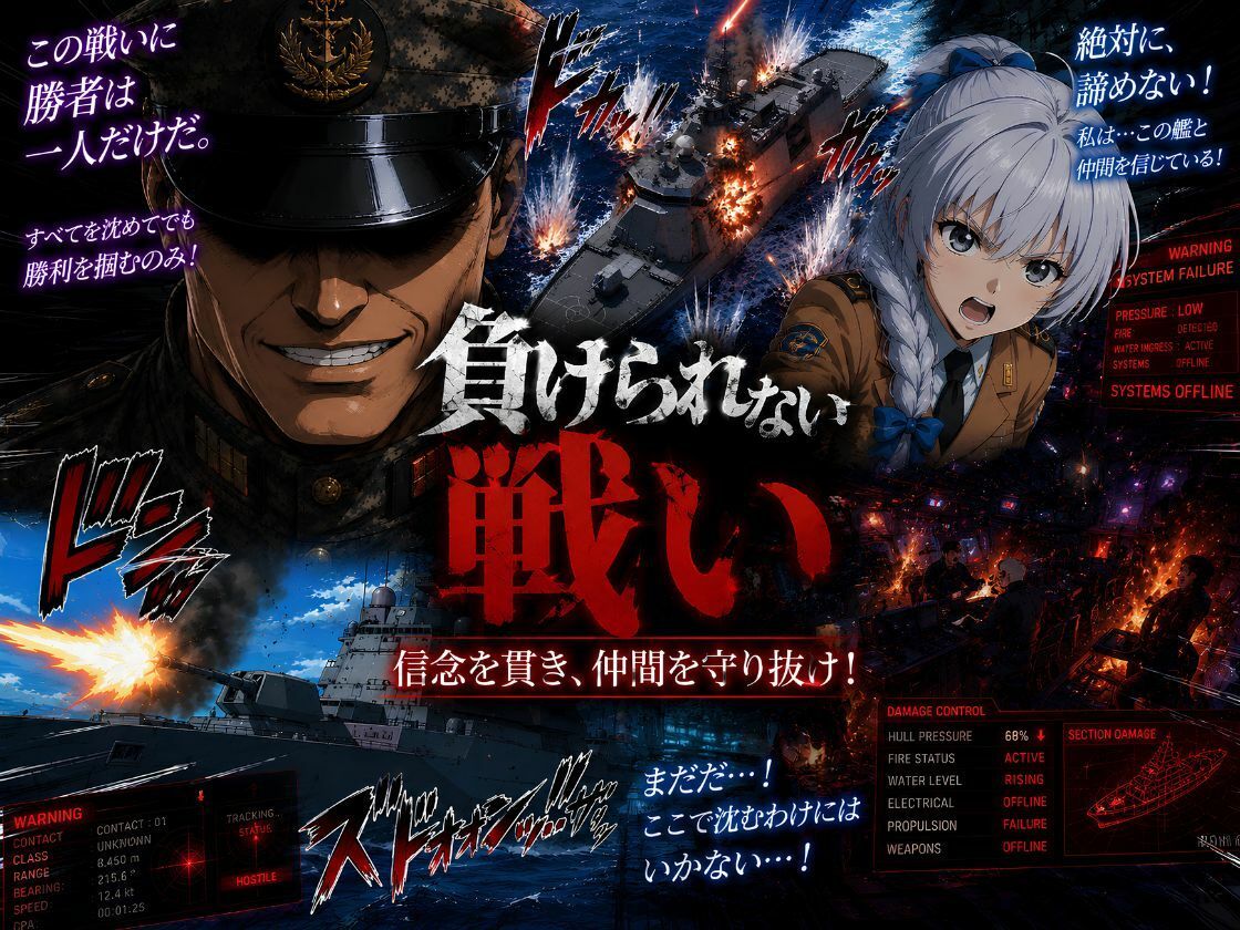 【敗北】捕らわれた艦長テスタ点‥…仲間を守るための沈黙 - サンプル画像 3