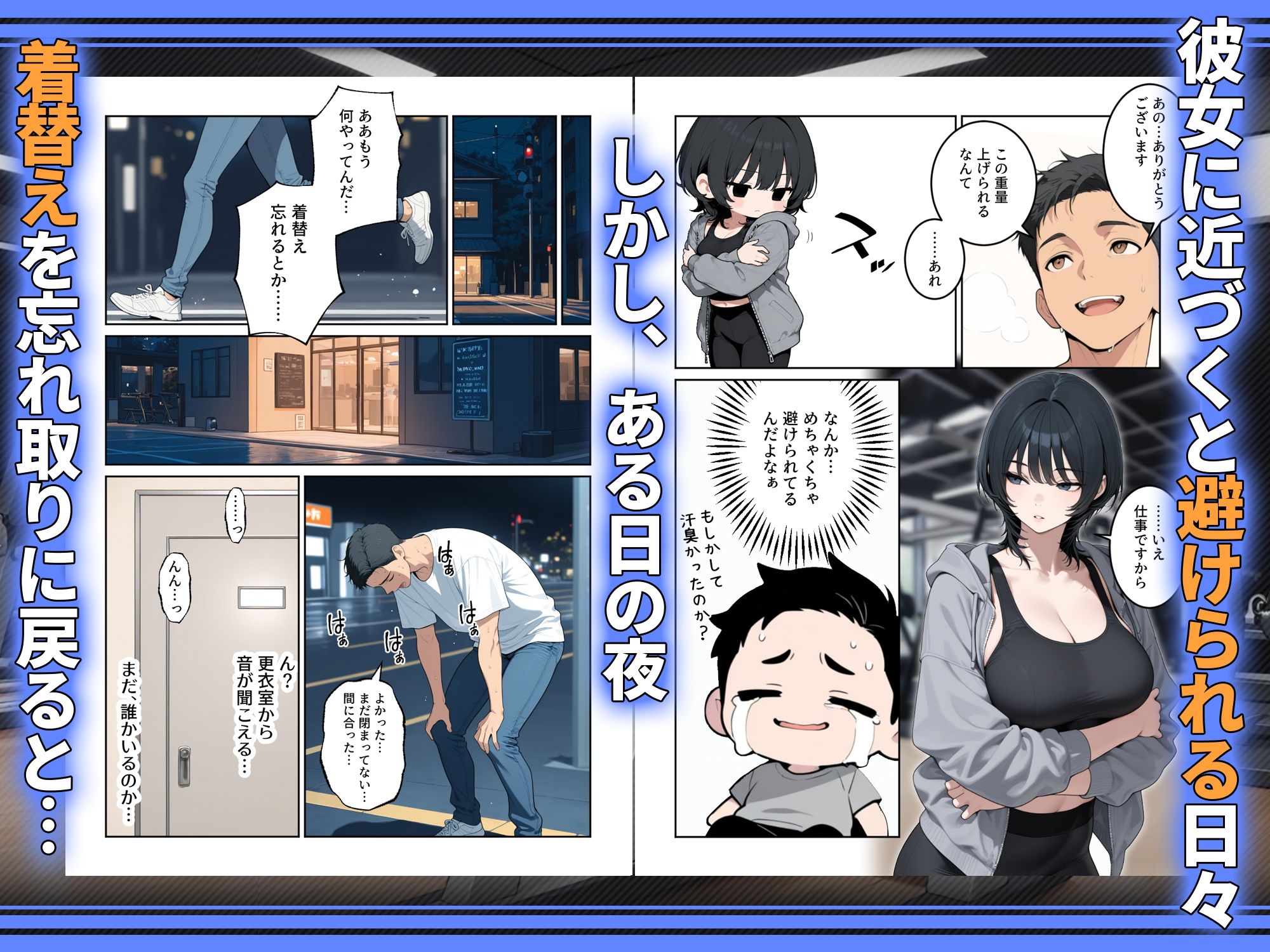 俺を嫌ってると思ってた美人トレーナーが実は体臭に興奮する汗匂いフェチだったので、筋トレ後の蒸れチンコでチン嗅ぎセックスしてあげた話 - サンプル画像 2
