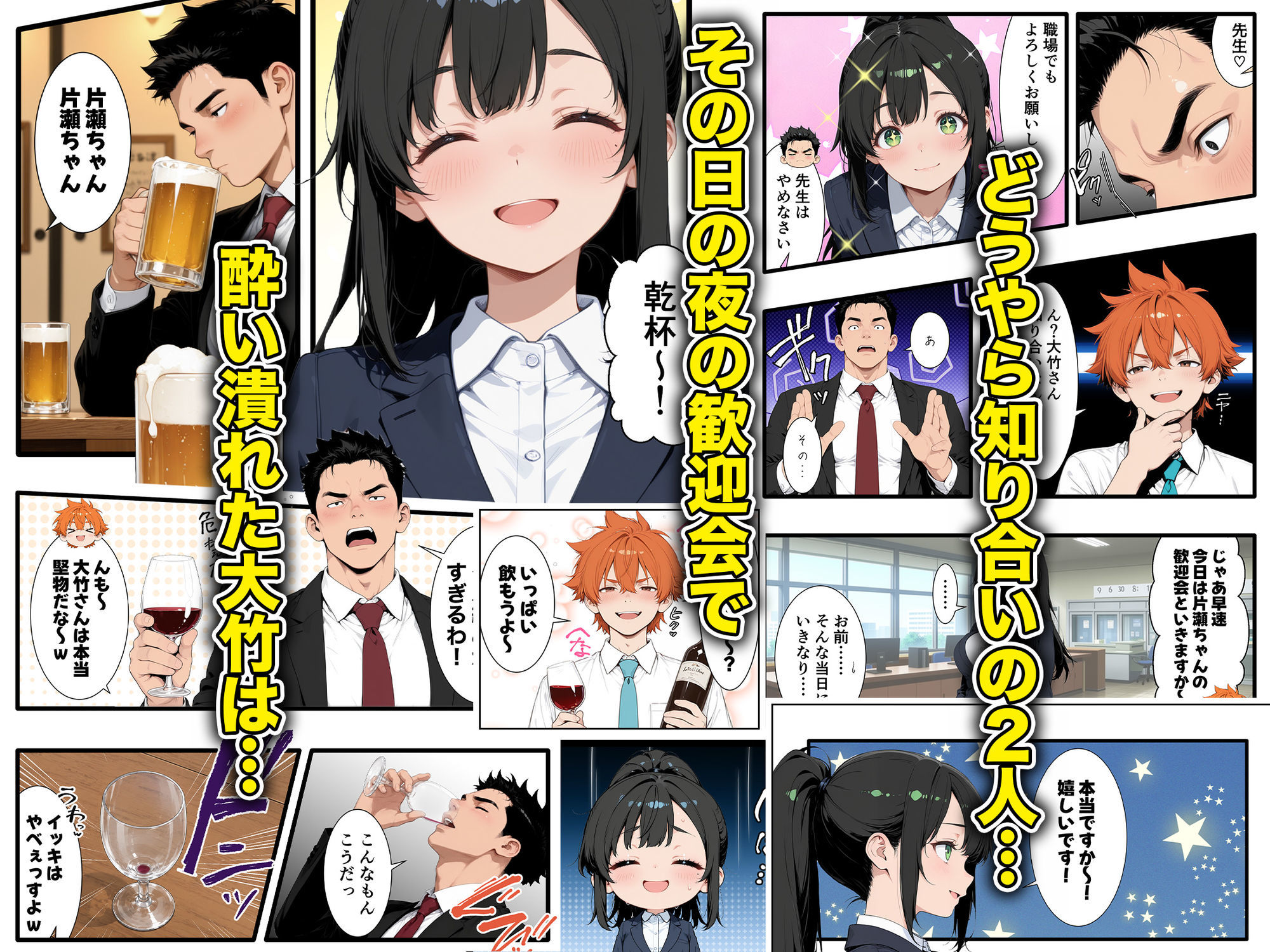 巨乳小悪魔新卒の誘惑に敗北してあまあま搾精されまくる話 - サンプル画像 3