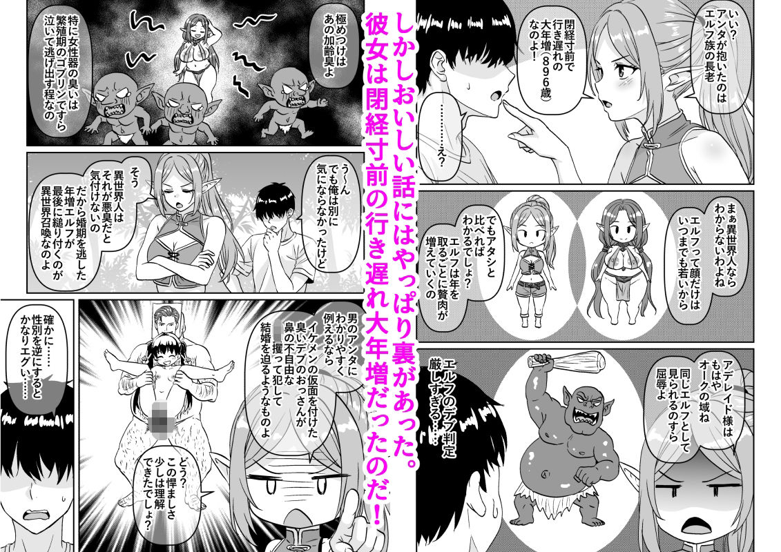 閉経寸前の崖っぷち行き遅れ熟女エルフに召喚された結果 - サンプル画像 3