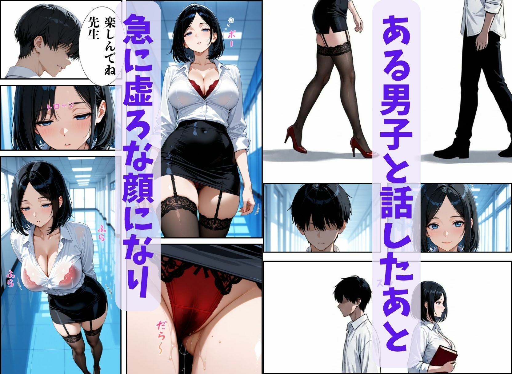 美人教師、淫乱催●術を掛けられて・・・ - サンプル画像 3