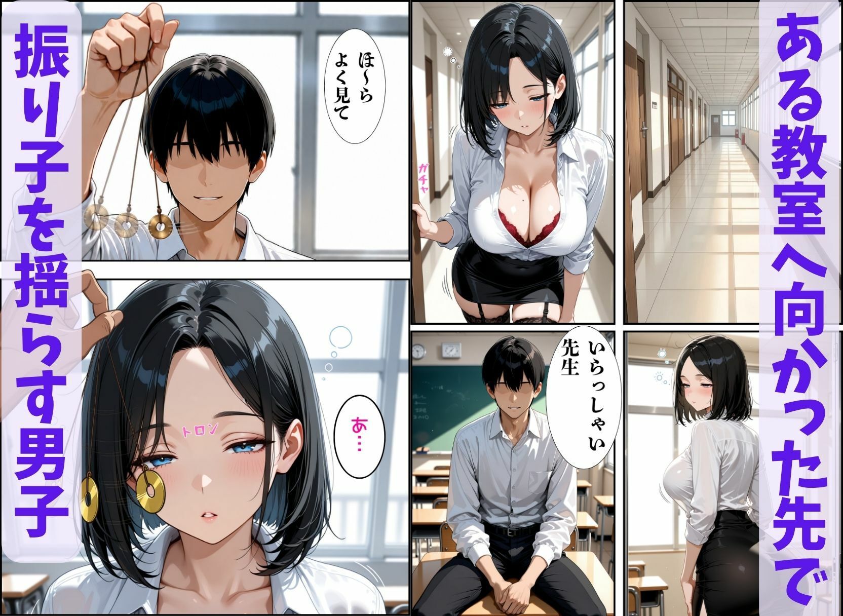 美人教師、淫乱催●術を掛けられて・・・ - サンプル画像 5