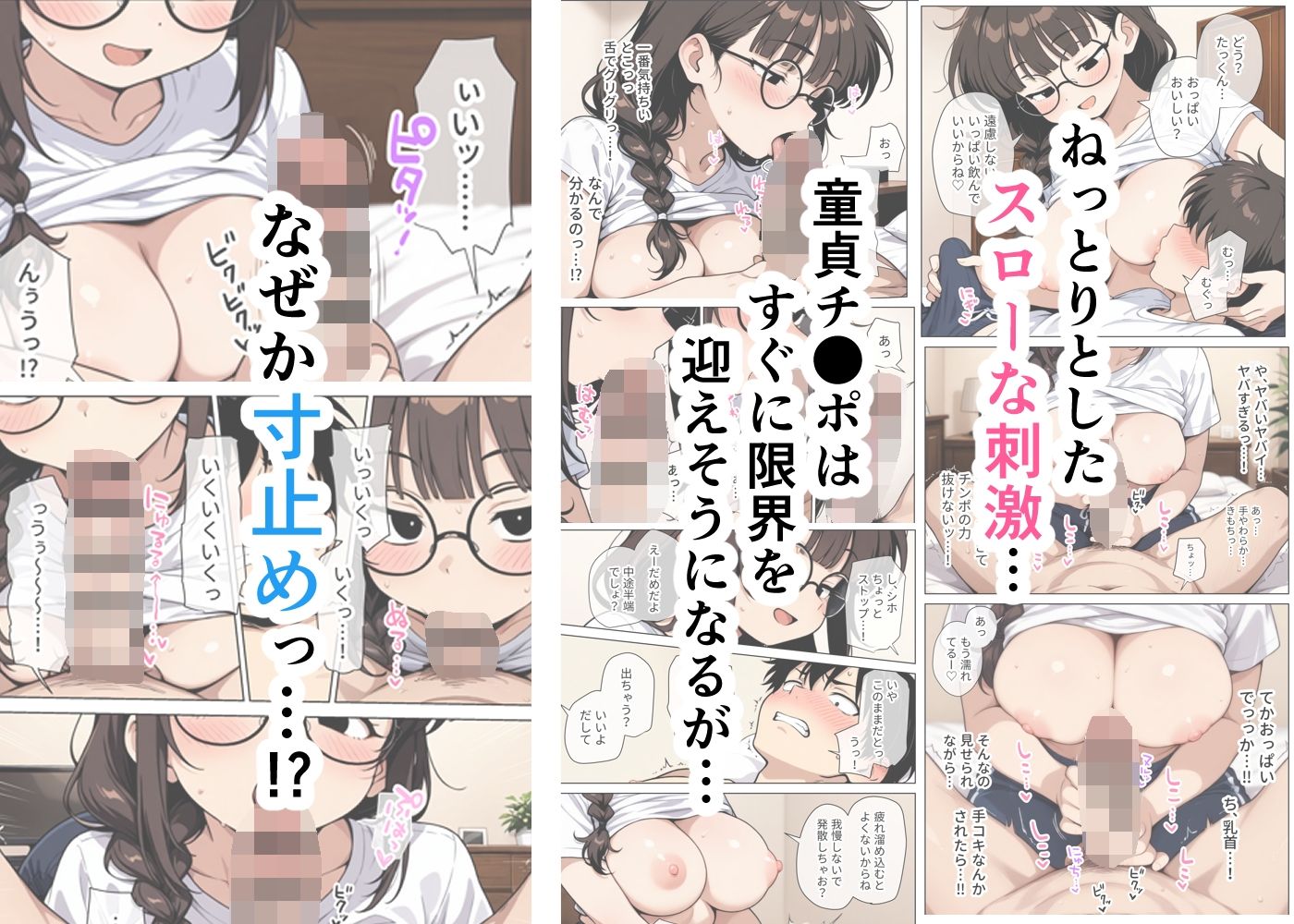 ねちっこい寸止めスロー手コキフェラと先っぽから根本まで往復するスロー騎乗位で溜まった疲れを搾りとる年下幼馴染の甘やかし搾精 - サンプル画像 5