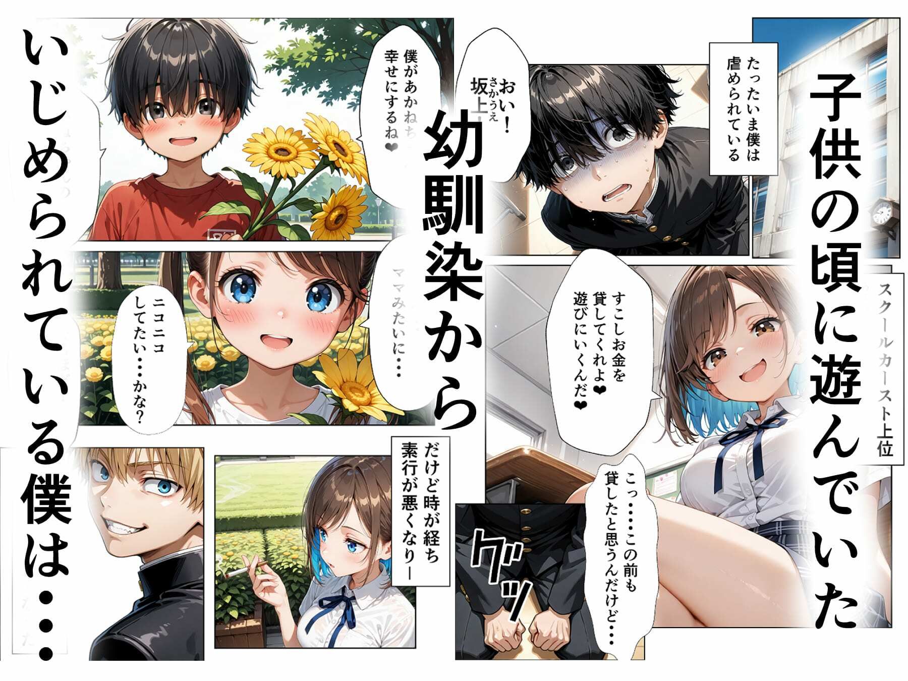 学園排泄  幼馴染がいじめるので人格排泄して幸せになります - サンプル画像 1