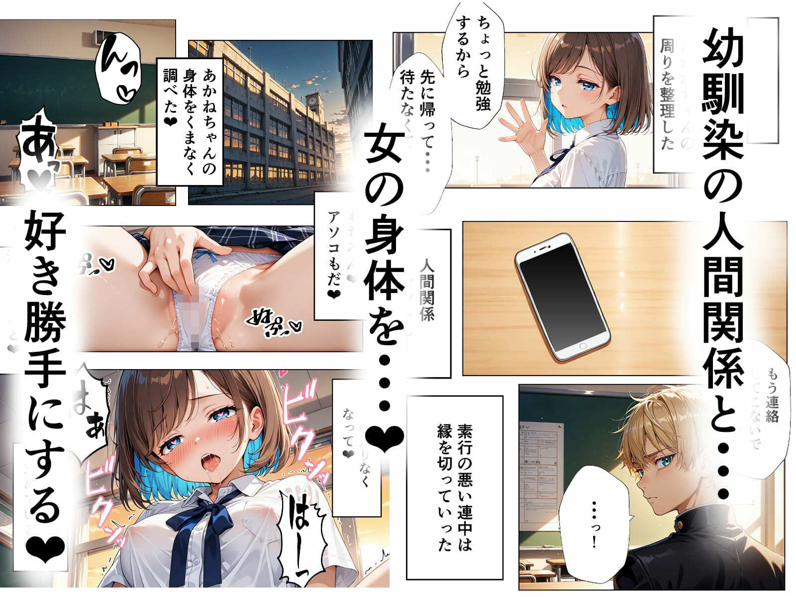 学園排泄  幼馴染がいじめるので人格排泄して幸せになります - サンプル画像 4